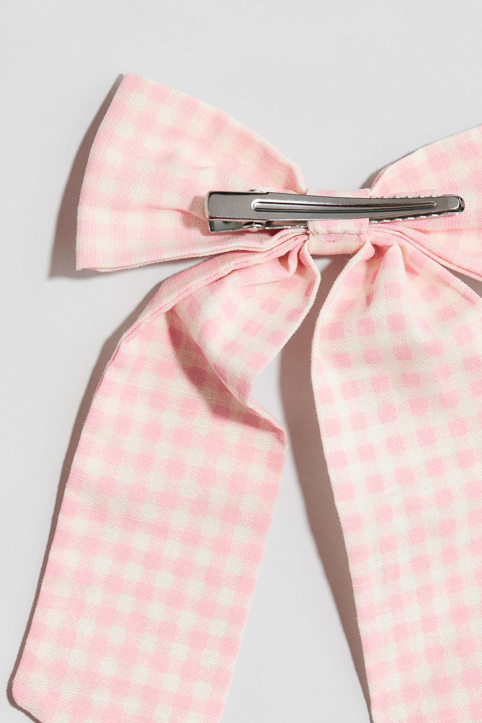 Bow hair clip - Light pink/Checked/Denim blue/Strawberries - 2