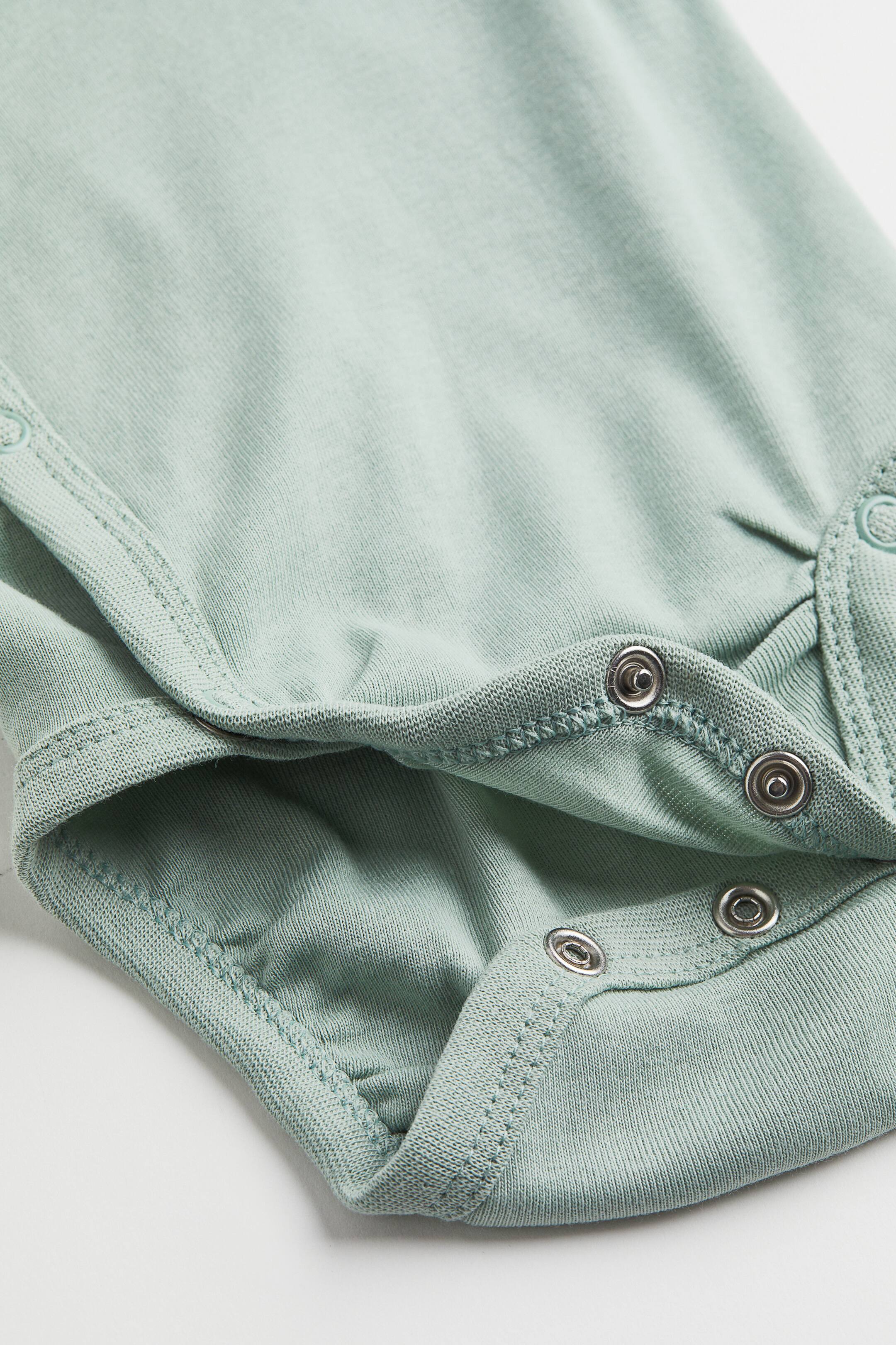 이미지 확대 보기: 랩스타일 바디수트 5피스 세트 - 파우더 핑크/라이트 그린 - Kids | H&M KR 2