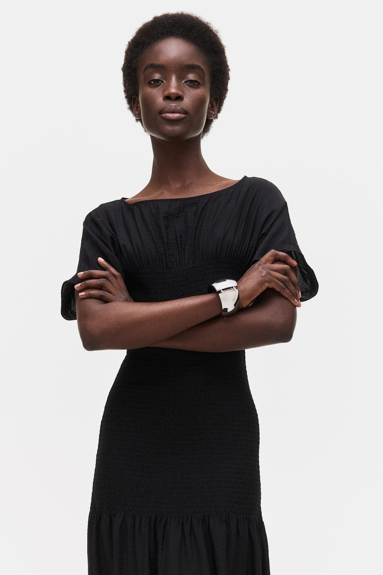 Smocked-Detail Dress - image 2