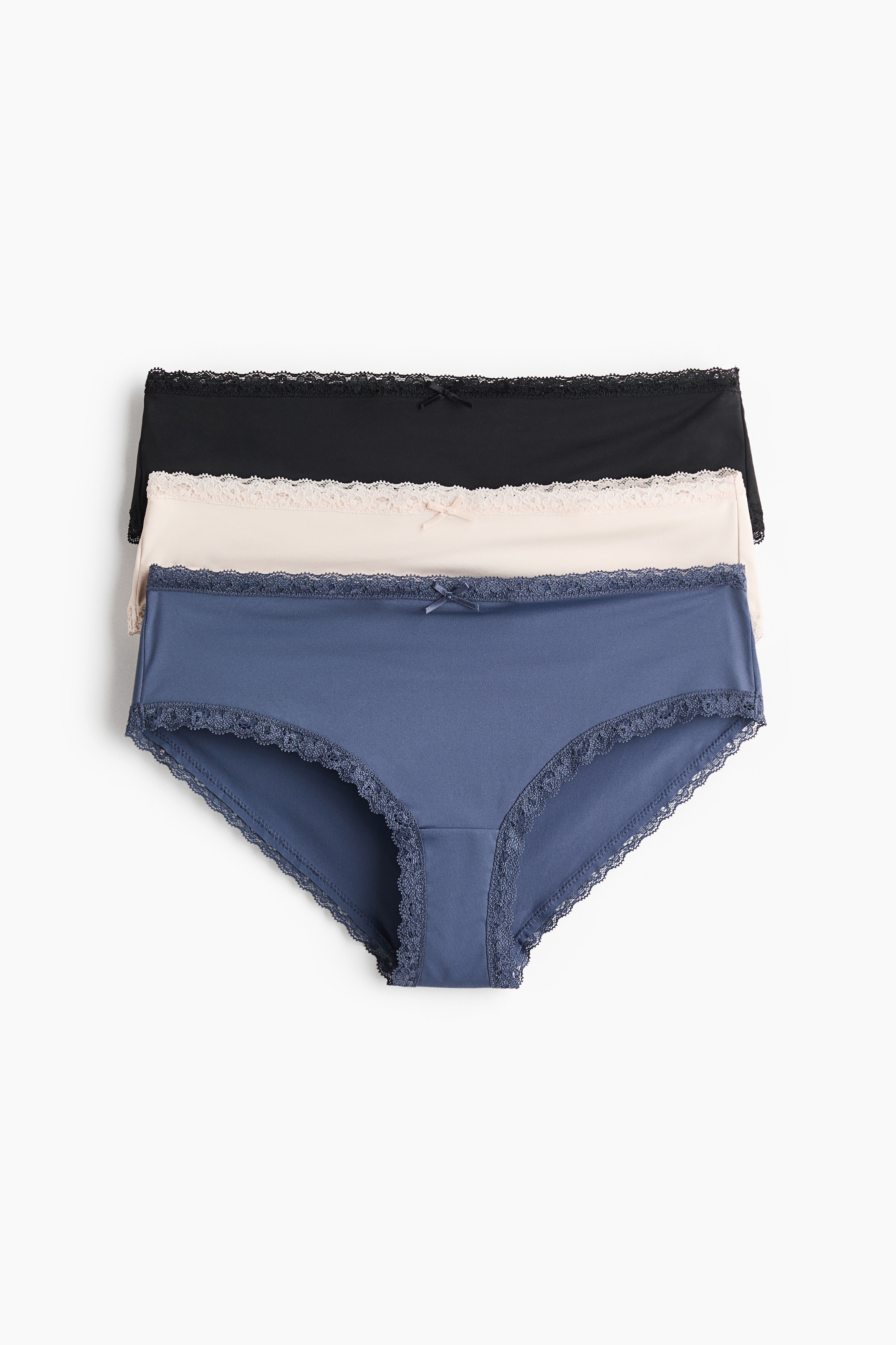 Lot de 3 culottes Hipster avec dentelleModèle
