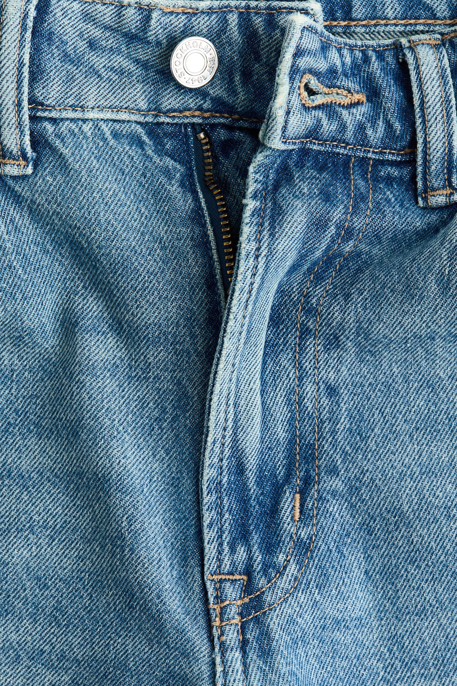 Женские джинсы H&M Barrel Regular Waist Ankle, цвет: Джинсовый синий — фото 7