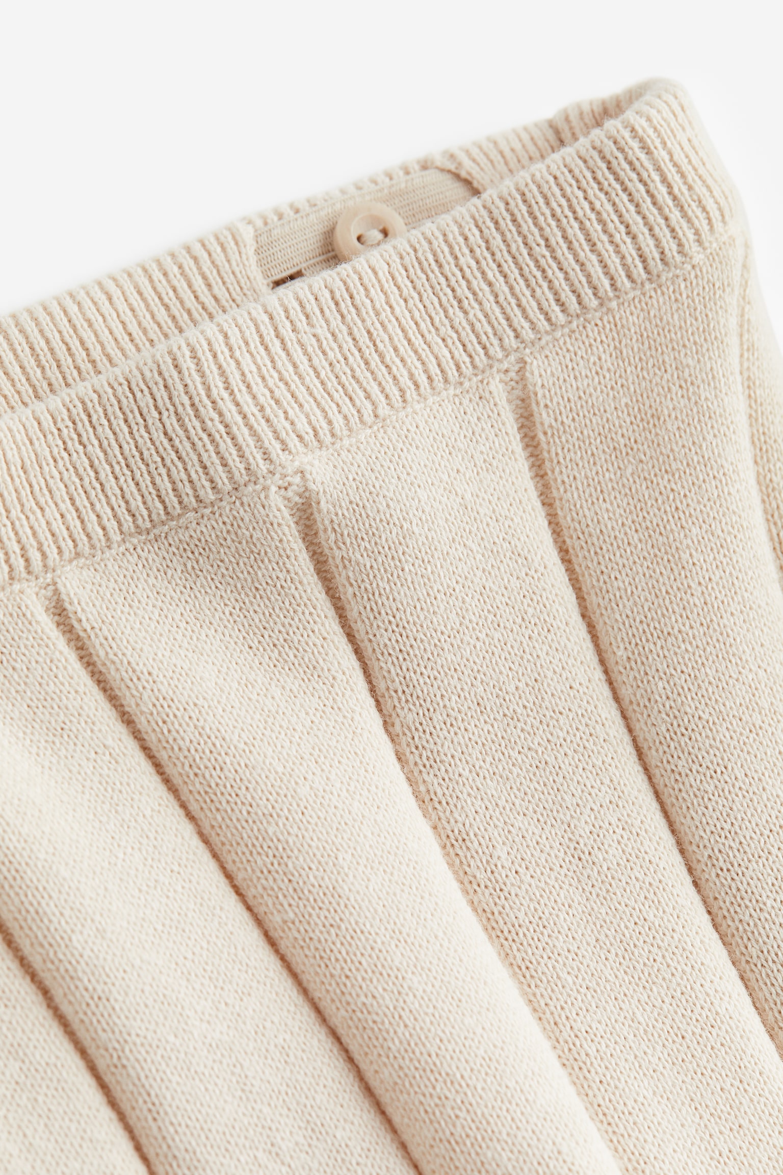 2-piece Knit Cotton Set - Light beige - 2