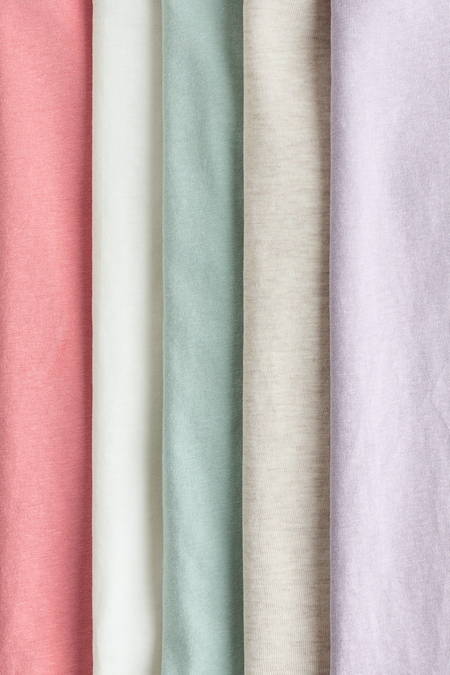 5-pack de playeras - Morado/Beige/Verde/Rosa claro/Verde/Amarillo/Rosa claro/Cerezas/Rosa/Blanco/Beige - 2