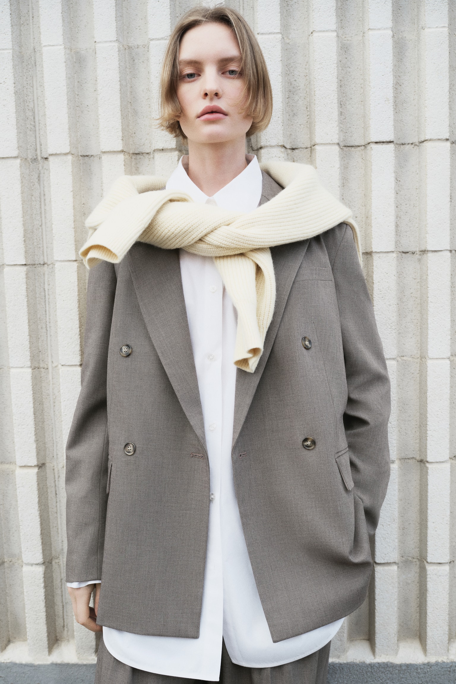 ダブルブレストブレザー - ダークモール - 1