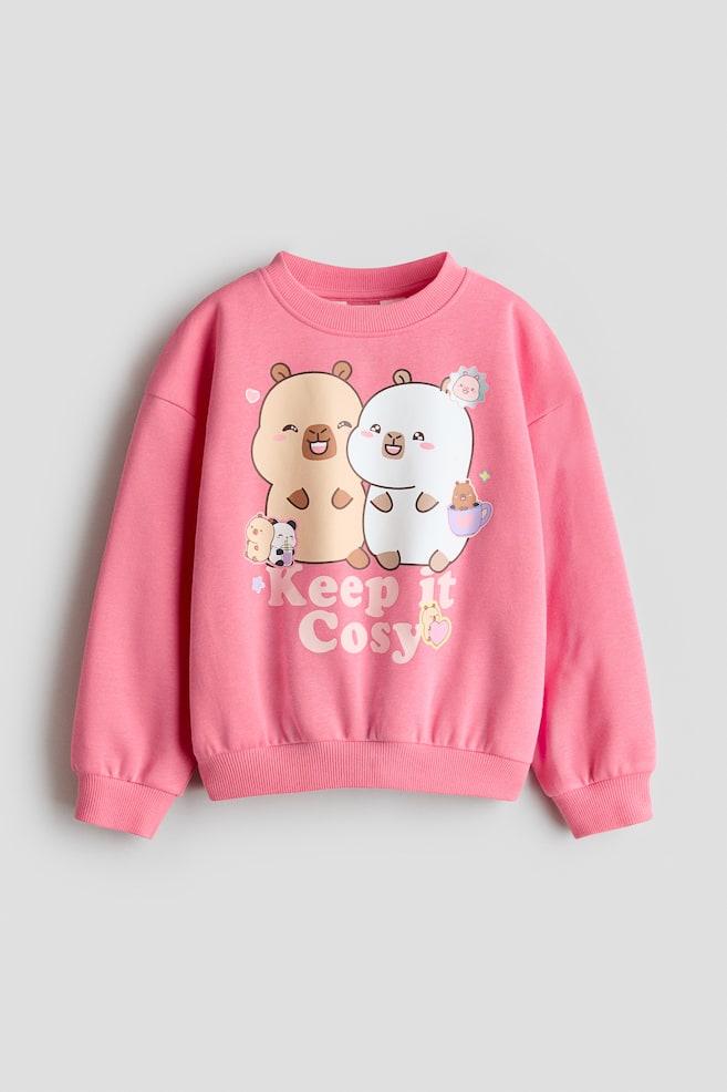 Baskılı ve İçi Tüylü Sweatshirt - Pembe/CapyFun/Tozlu mor/Gabby'nin Hayal Evi/Açık gri/K-Pop Demon Hunters/Beyaz/Hello Kitty/Açık kırmızı/Hello Kitty/Koyu mavi/Harvard University/Açık mavi/Lilo & Stitch/Gri kırçıllı/Minnie Mouse/Koyu tozlu mor/Hello Kitty/Beige/Squishmallows/Açık mor/Lilo & Stitch/Turkuaz/Minnie Mouse/Açık pembe/Pochacco/Pembe/Hello Kitty - 1