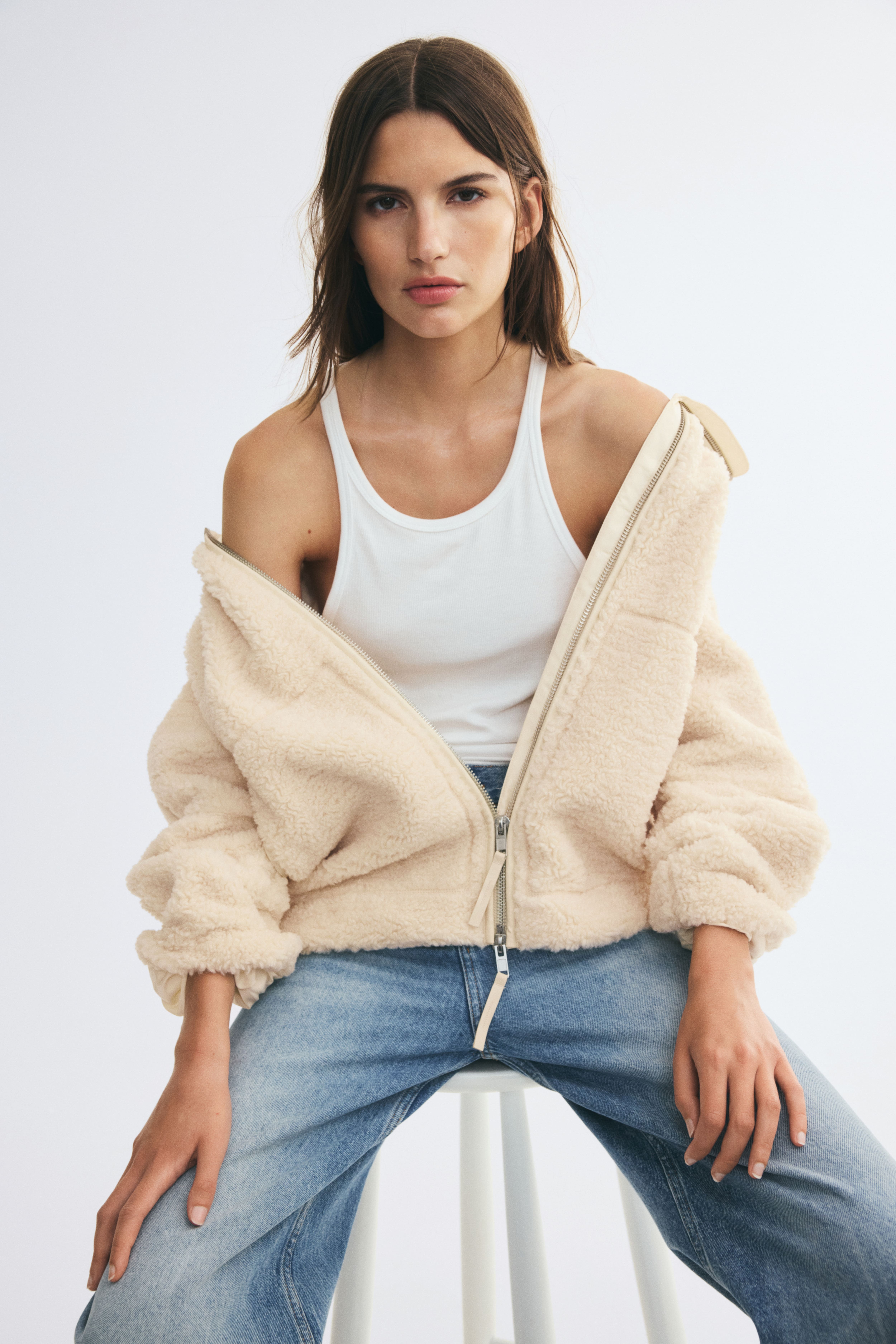 Veste ample en polar