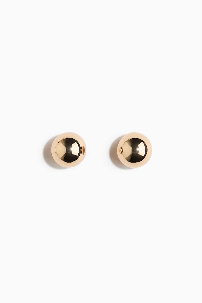 Waterproof stud earrings - Gold-coloured - 1
