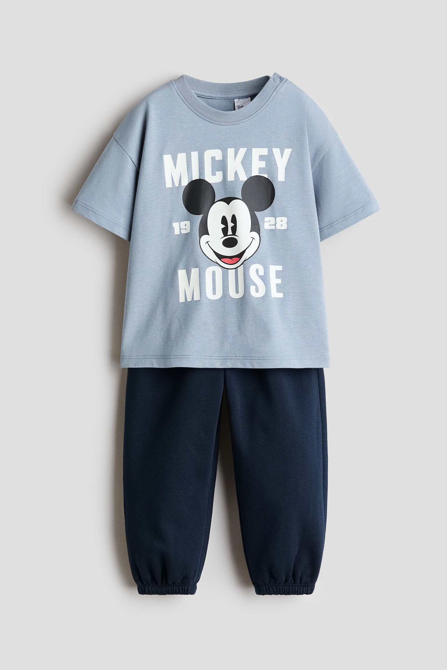 T恤配慢跑褲2件組套裝 - Light dusty blue/Mickey Mouse