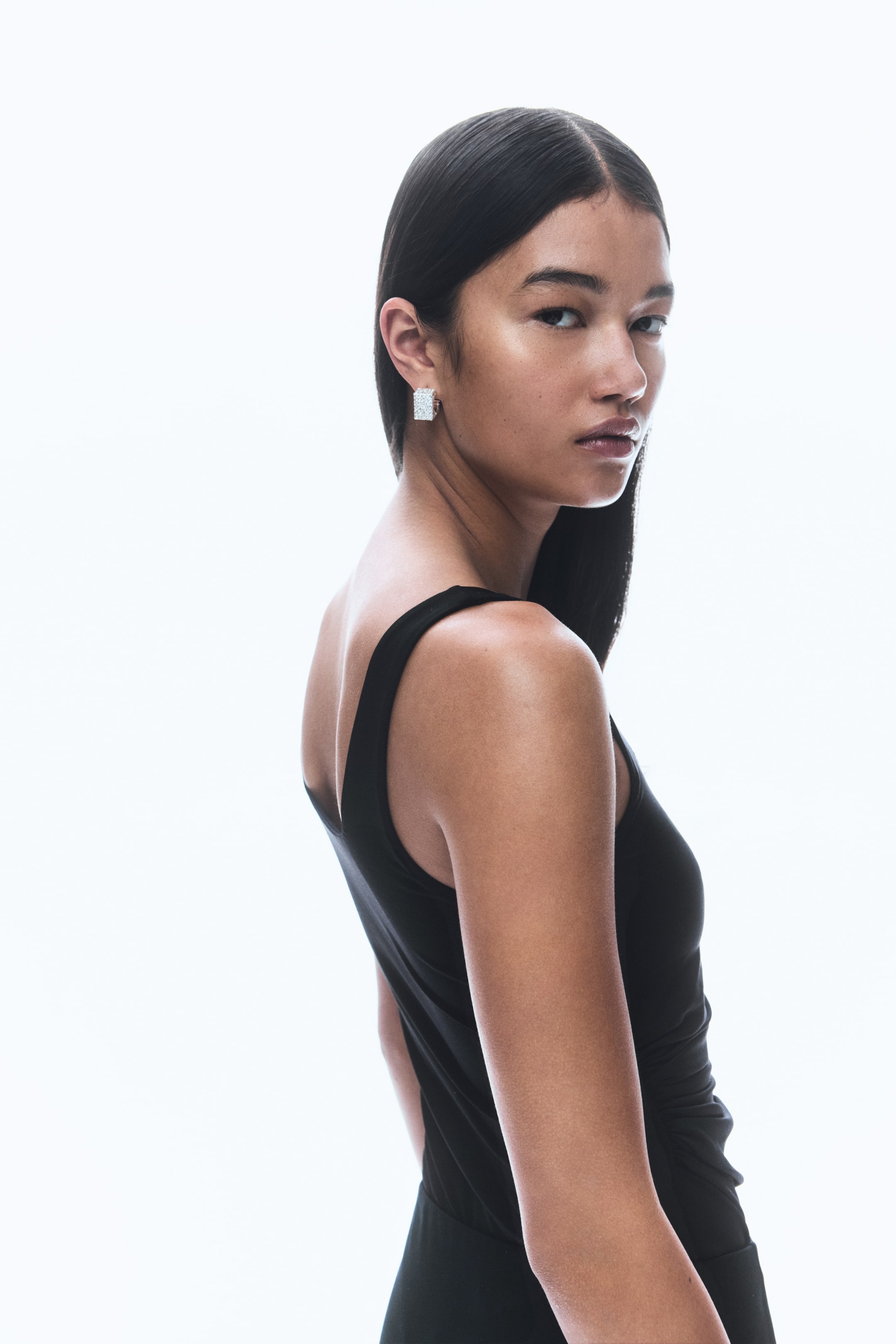 View larger image: Draped G-string Bodysuit - Black - Ladies | H&M AU 3