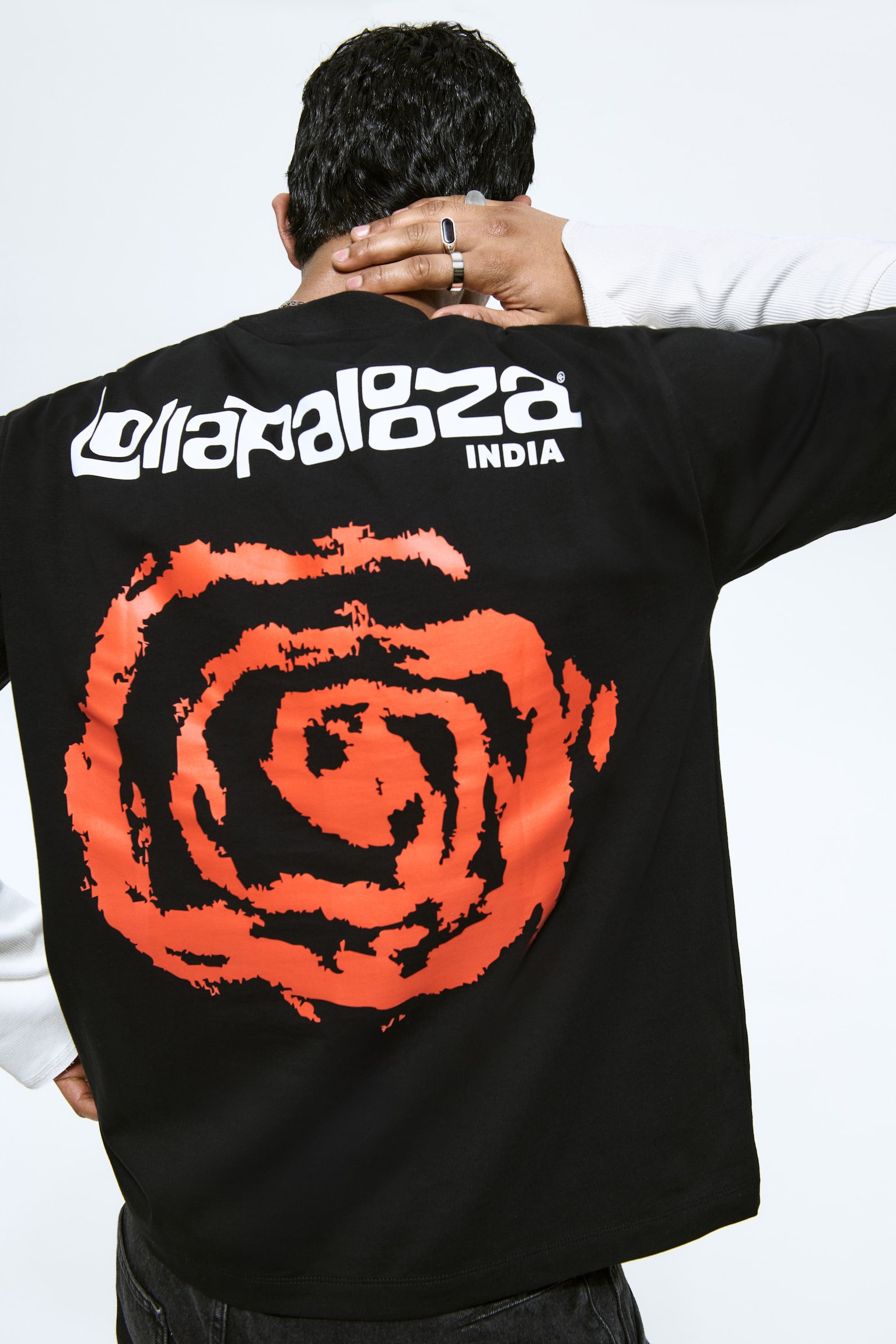Loose Fit Printed T-shirt - Black/Lollapalooza India/Orange/Lollapalooza India/Purple/Lollapalooza - 6