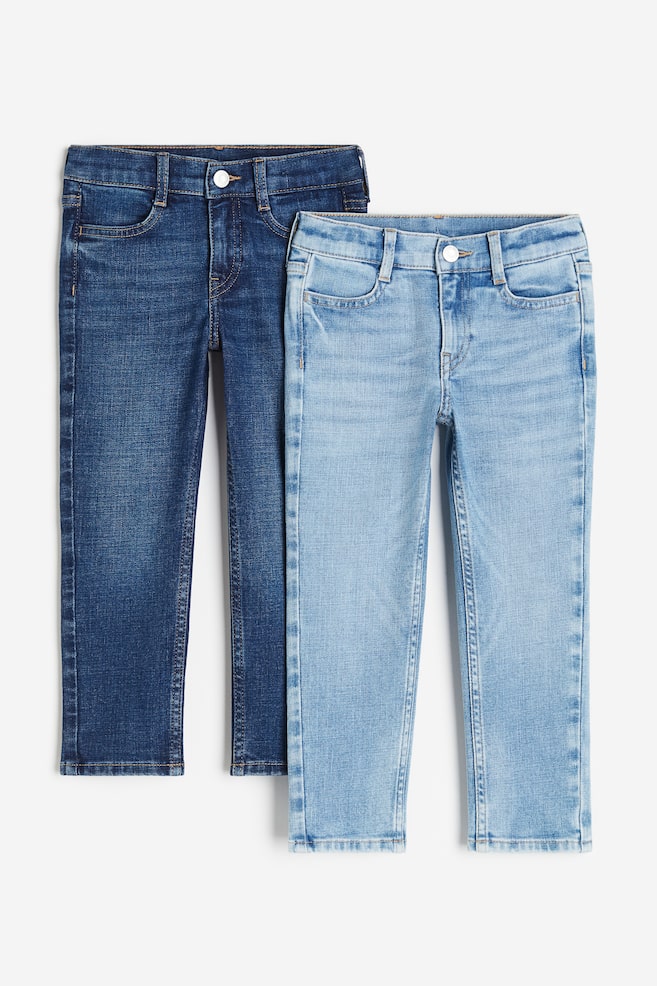 2-pack Slim Fit Jeans - Denim blue/Light denim blue/Denim blue/Dark denim blue - 1