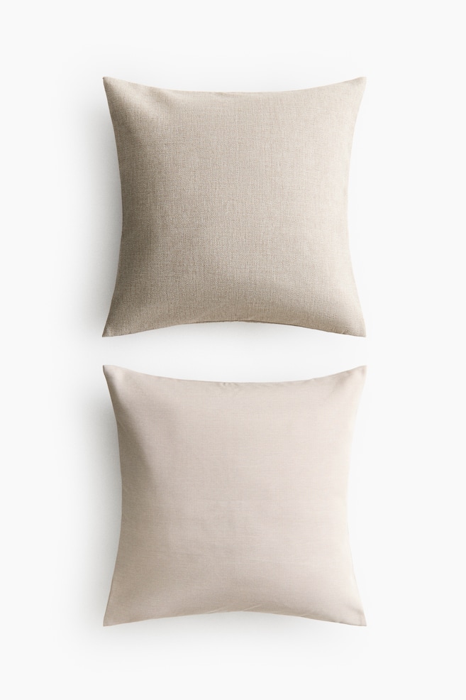 2-Pack Outdoor Cushion Covers - Beige - 1