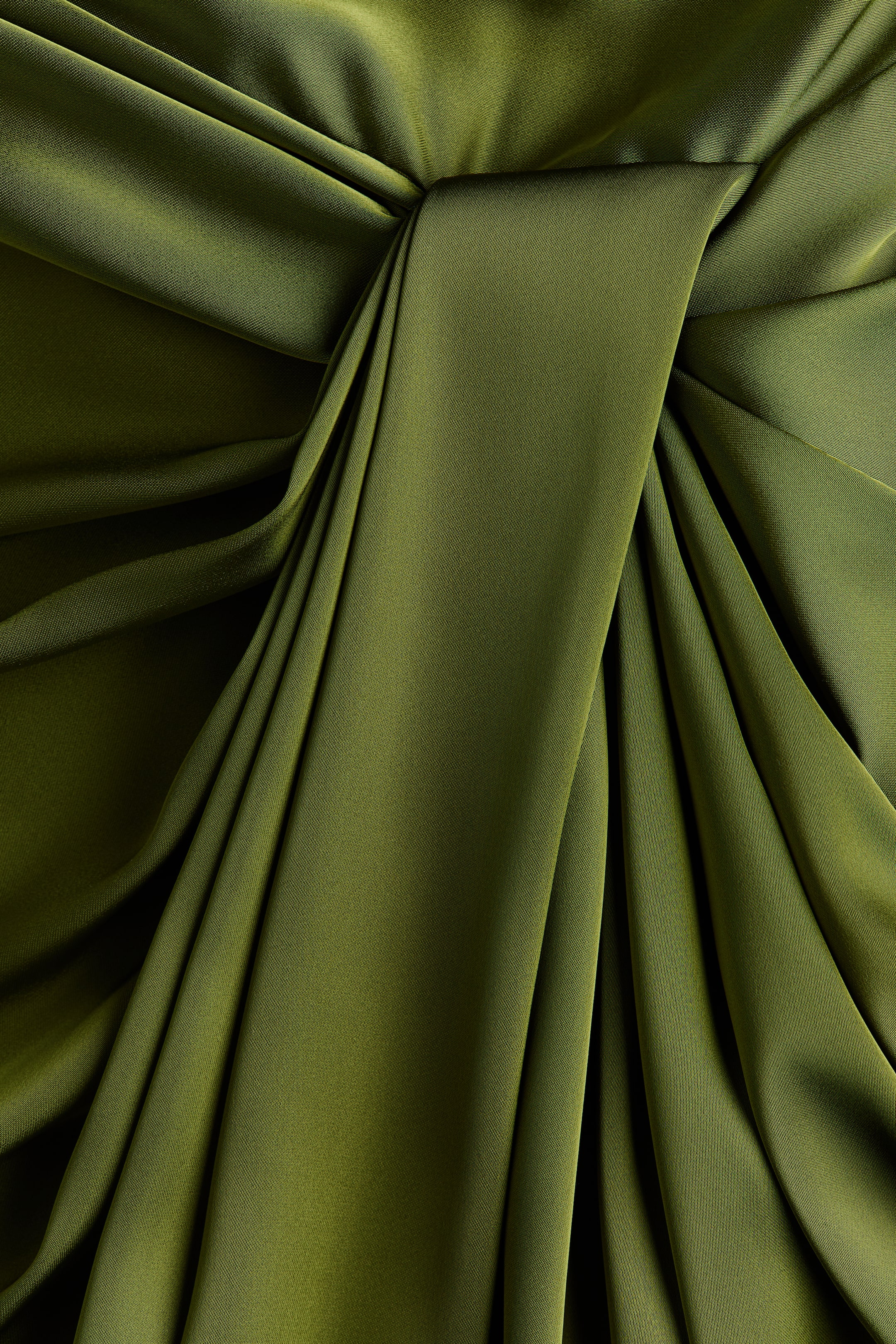 Jupe en satin à effet drapé