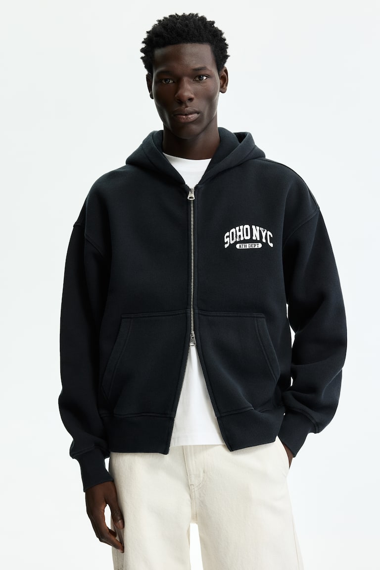 Dukserica s kapuljačom i printom Oversized Fit