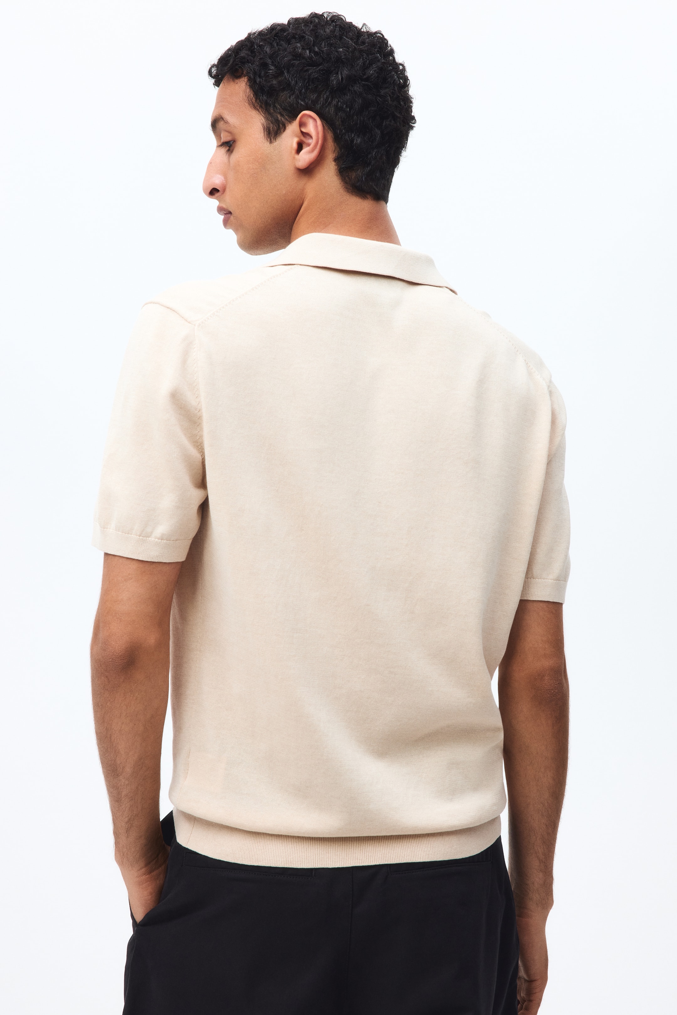 Polo classique en soie mélangée