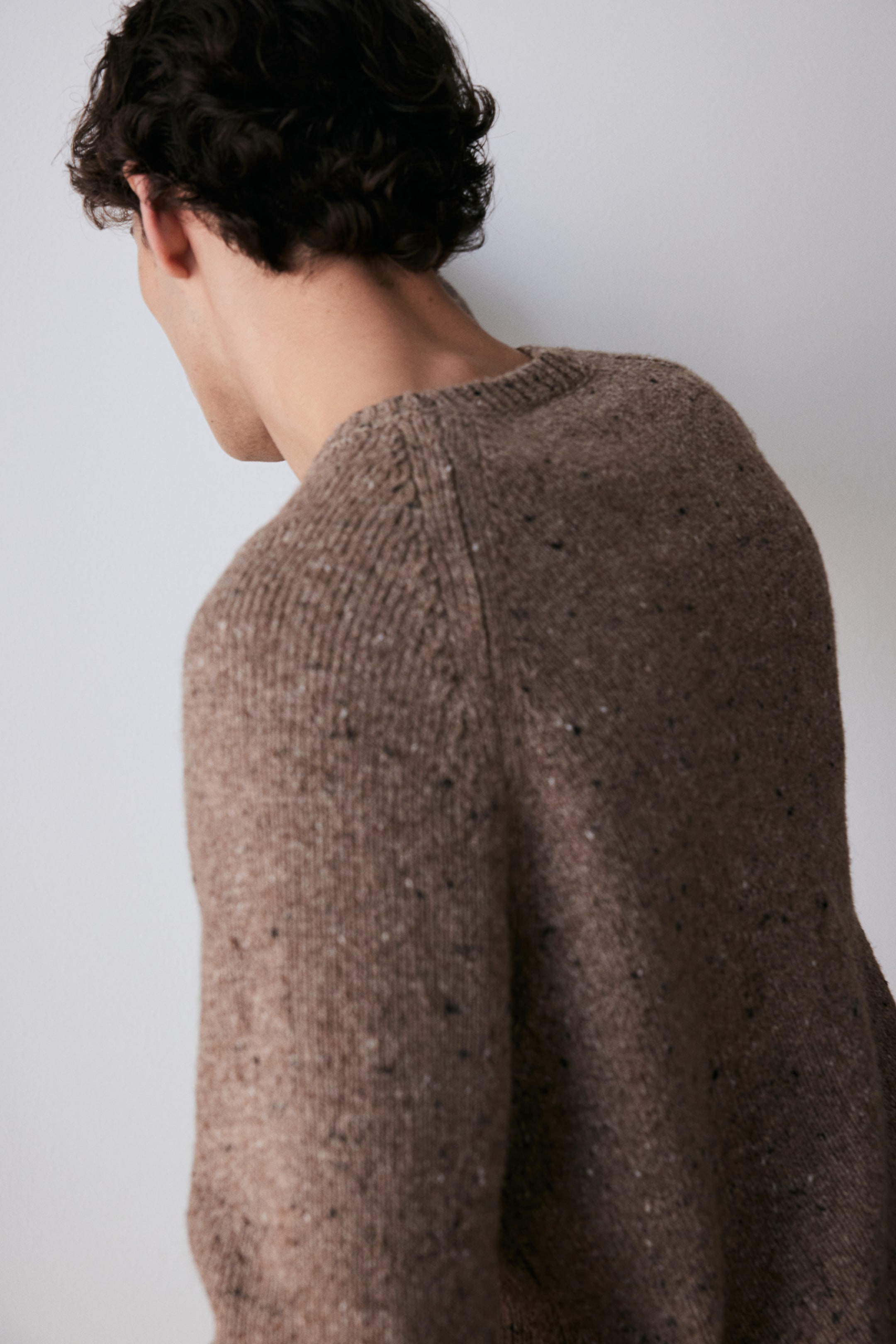 Regular Fit Wool-blend jumper - Light brown marl - Men | H&M GB 5