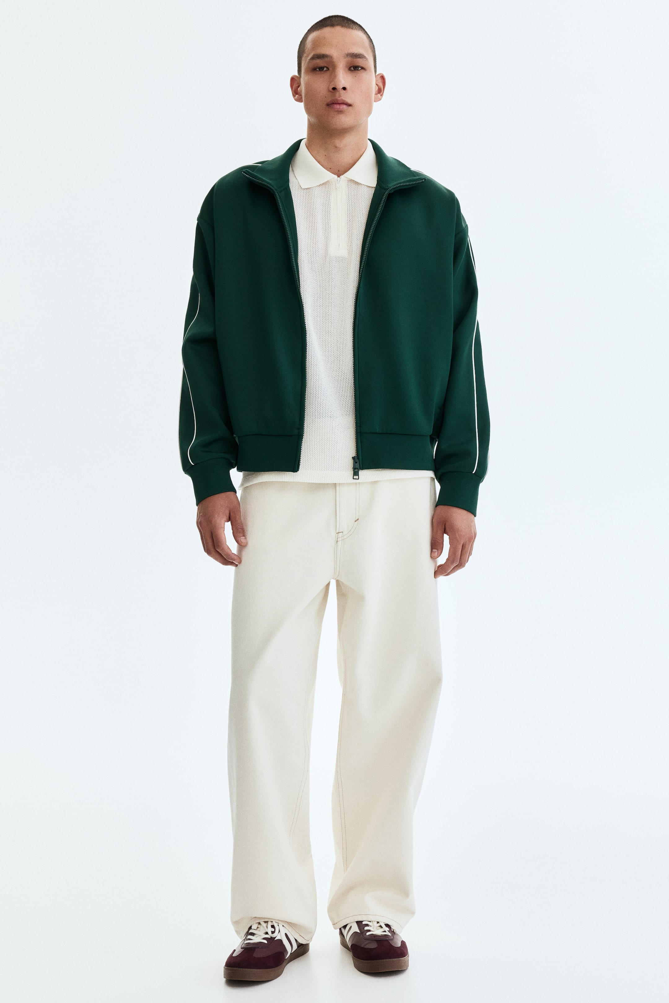 Мужские куртки H&M Relaxed-Fit Scuba Track Jacket — фото 4