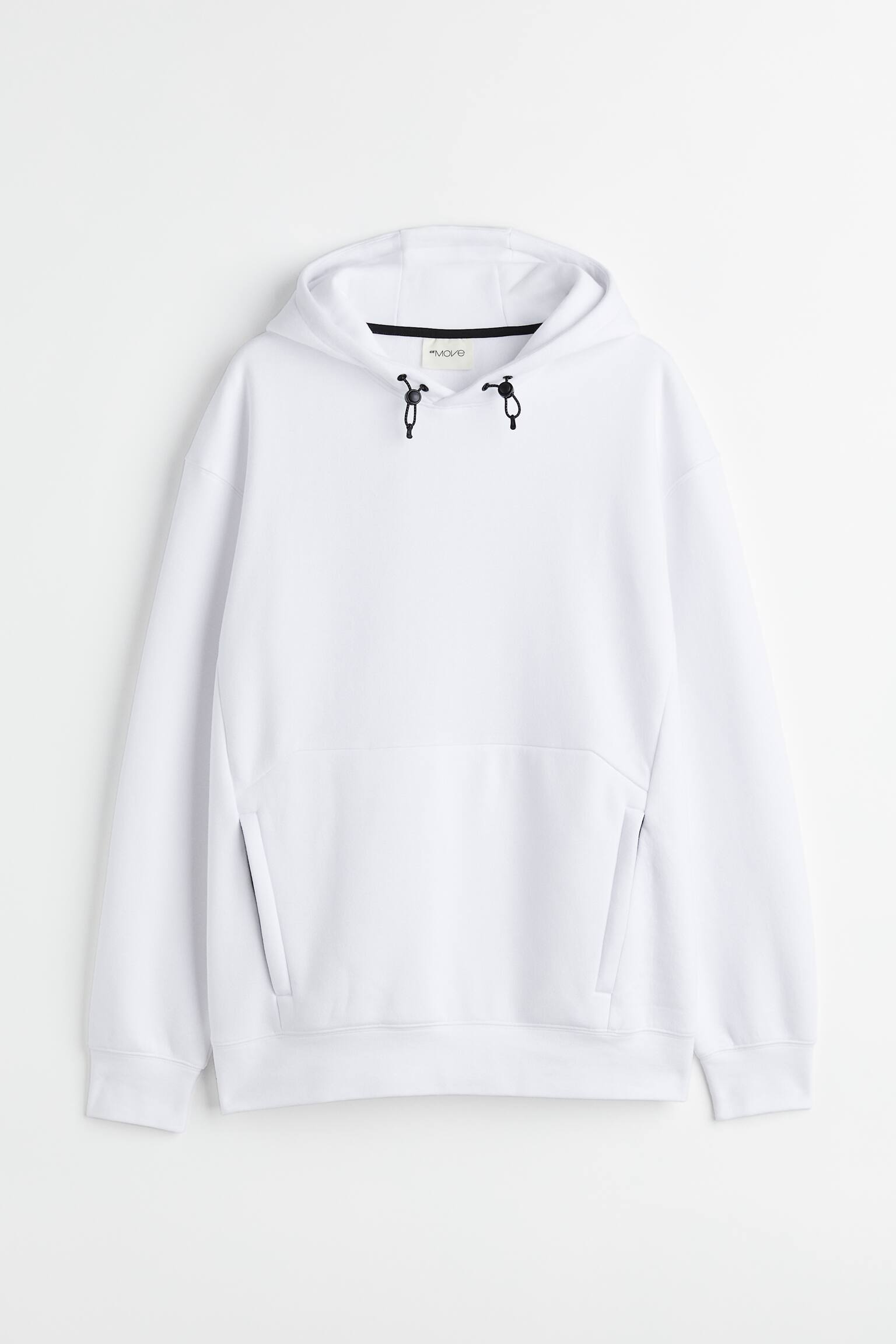 Relaxed Fit Sports Hoodie - White - 1