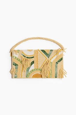 Pärlprydd clutch