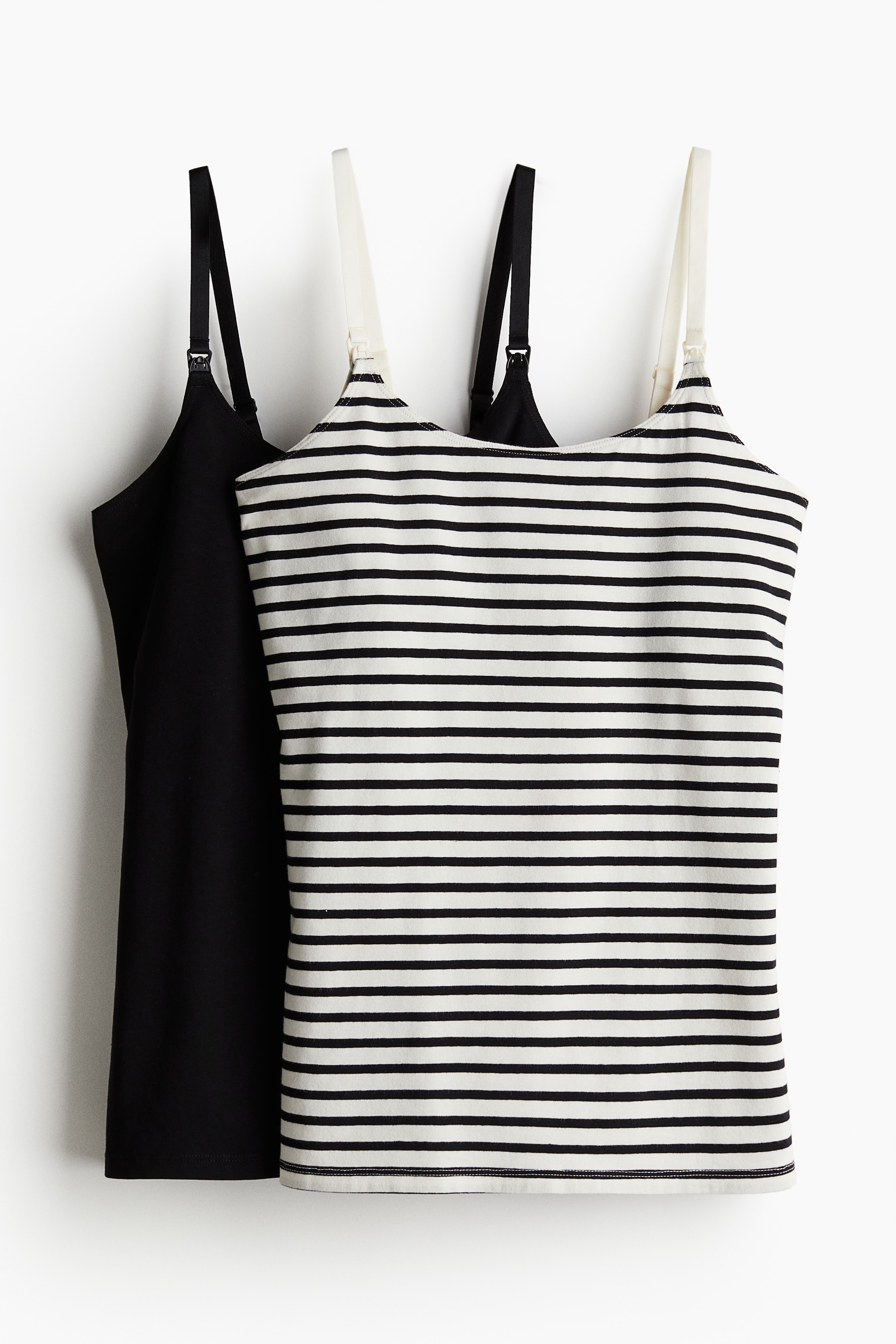 MAMA 2-pack nursing tops - Sleeveless - Regular length - Black  