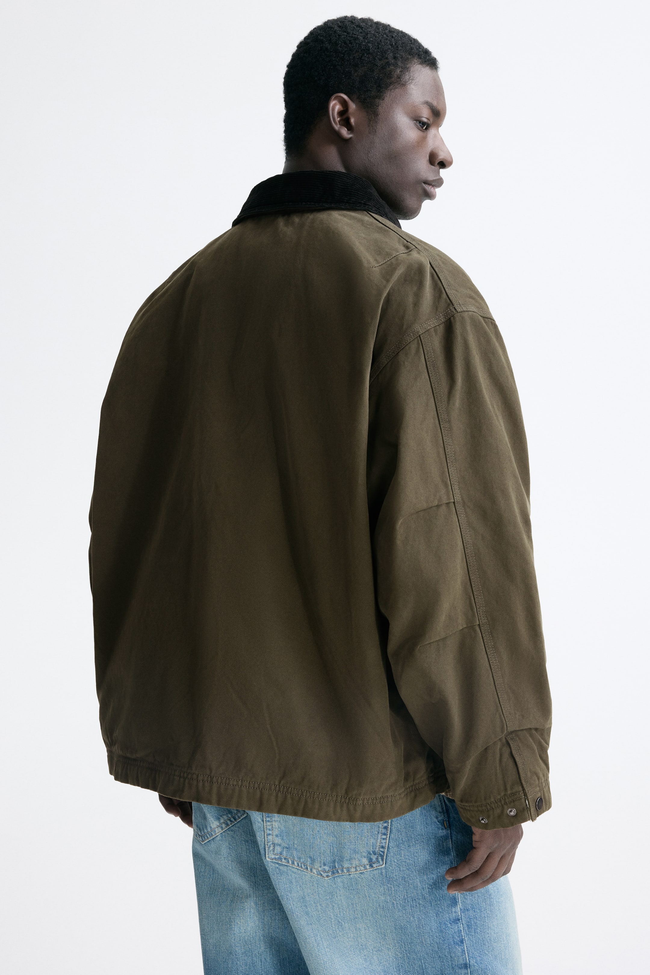 Ampliar la imagen: Chamarra Workwear - Verde caqui oscuro - Men | H&M MX 5