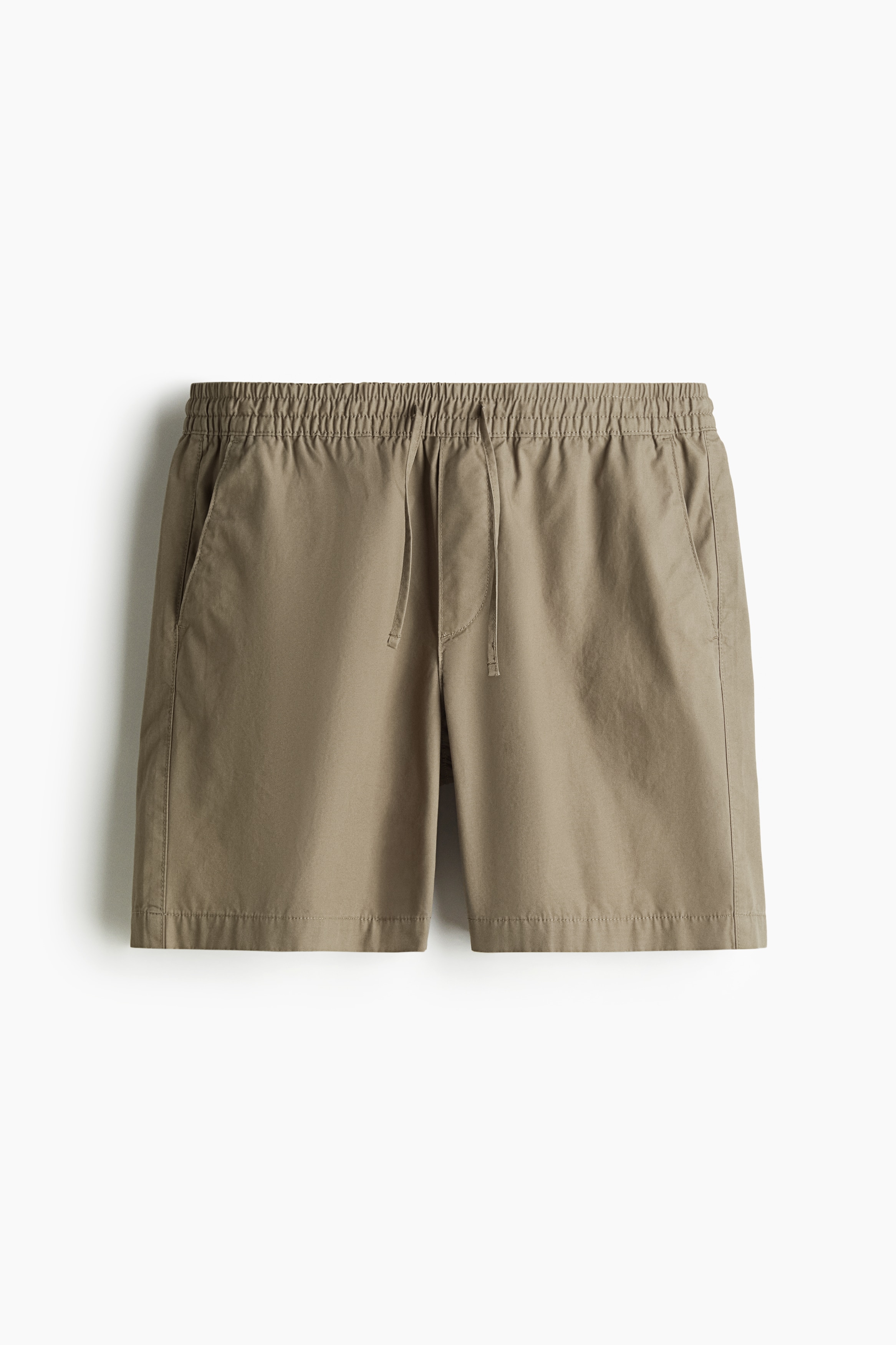 Calções em lona Regular Fit - Bege escuro/Verde sálvia/Rosa/Bege claro/Preto/Azul marinho/Azul aço