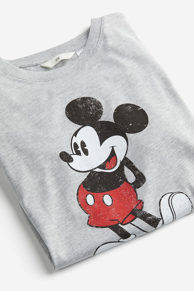 T-shirt med motiv - Lysegråmeleret/Mickey Mouse/Creme/Nirvana/Mørkegrå/Nirvana/Creme/The Rolling Stones/Hvid/AC/DC/Mørkegrå/Nirvana/Mørkegrå/Mickey Mouse - 3