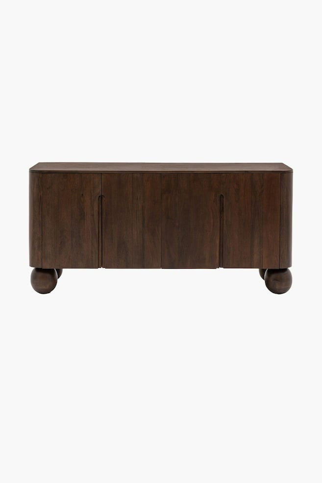Mango Wood 4 Door Sideboard - Dark Wood - 1