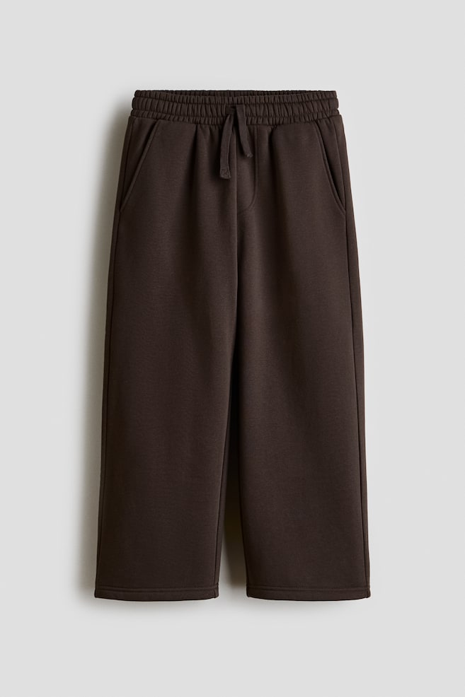Wide brushed-inside joggers - Dark brown/Black/Grey marl/Light grey marl/Cream - 1