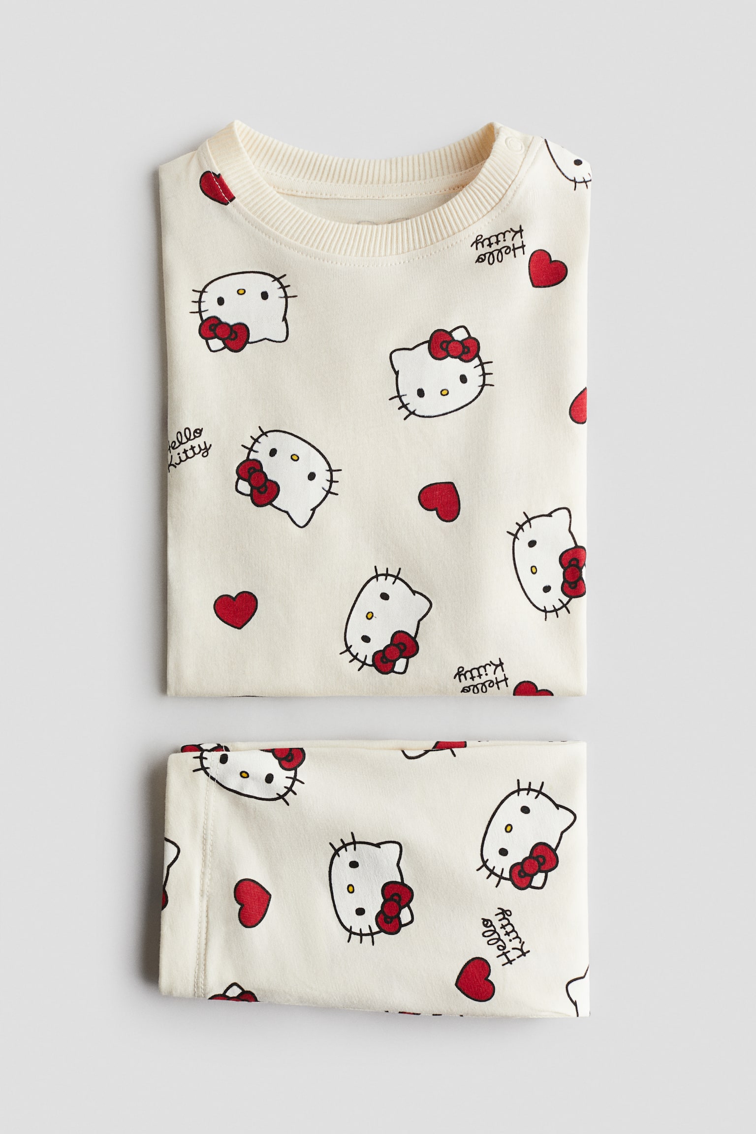 2-piece printed cotton set - Light beige/Hello Kitty/Light pink/Minnie Mouse - 2