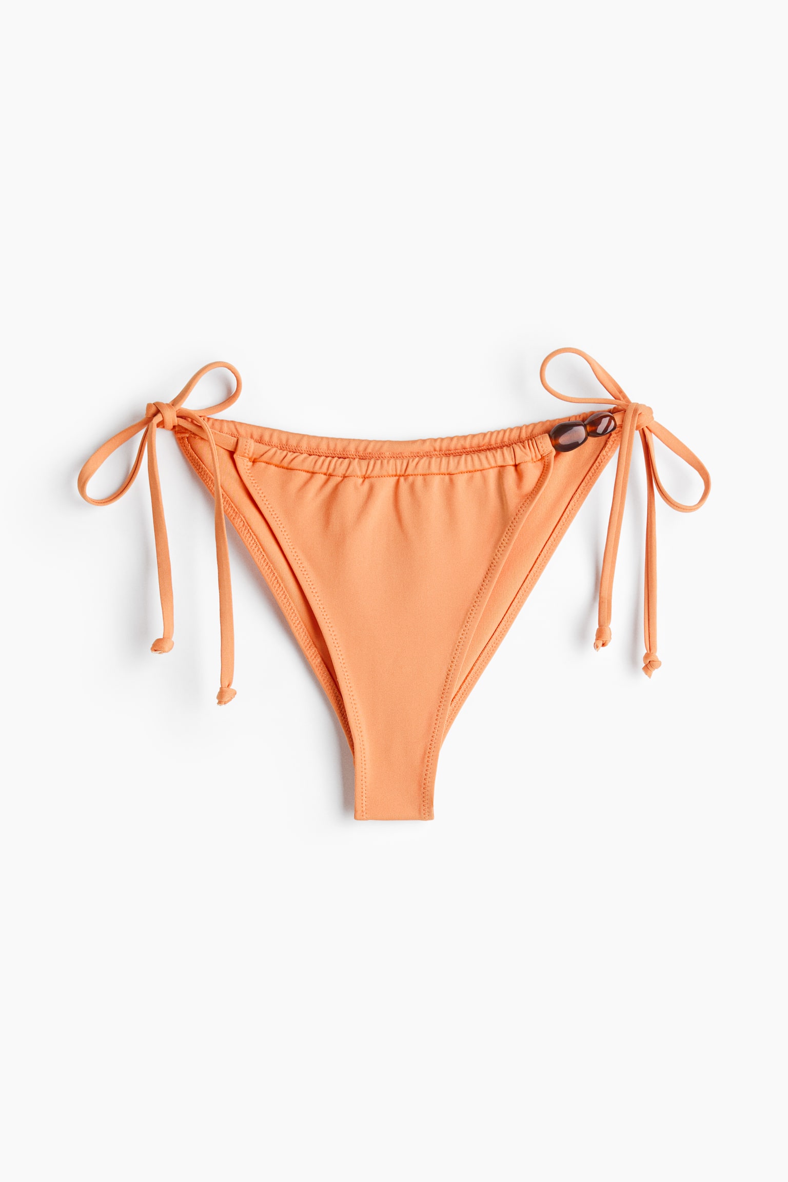 Cheeky Tie tanga bikini bottoms - Orange/Dark coral pink/Striped/Dark red - 1