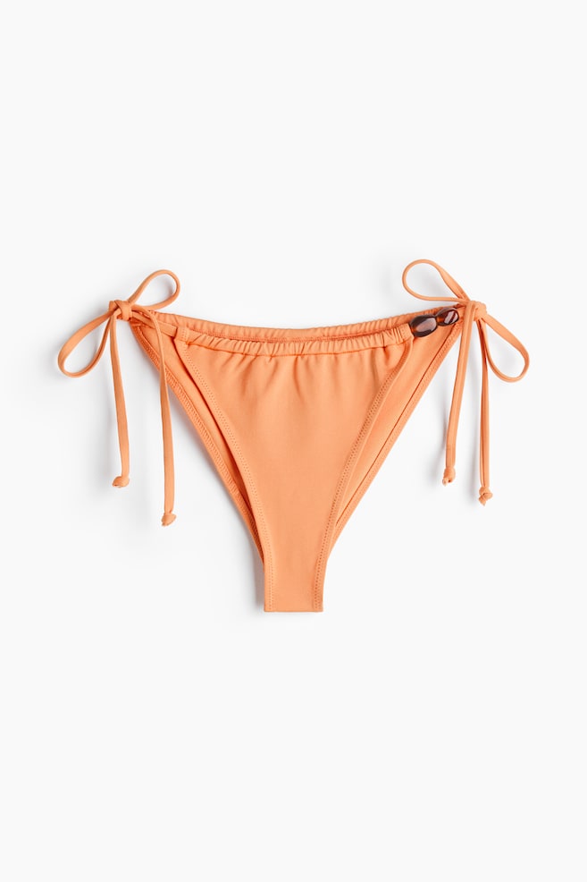 Bas de maillot Cheeky Tanga à nouer - Orange/Violet clair/Rouge foncé/Rose corail foncé/rayé - 1
