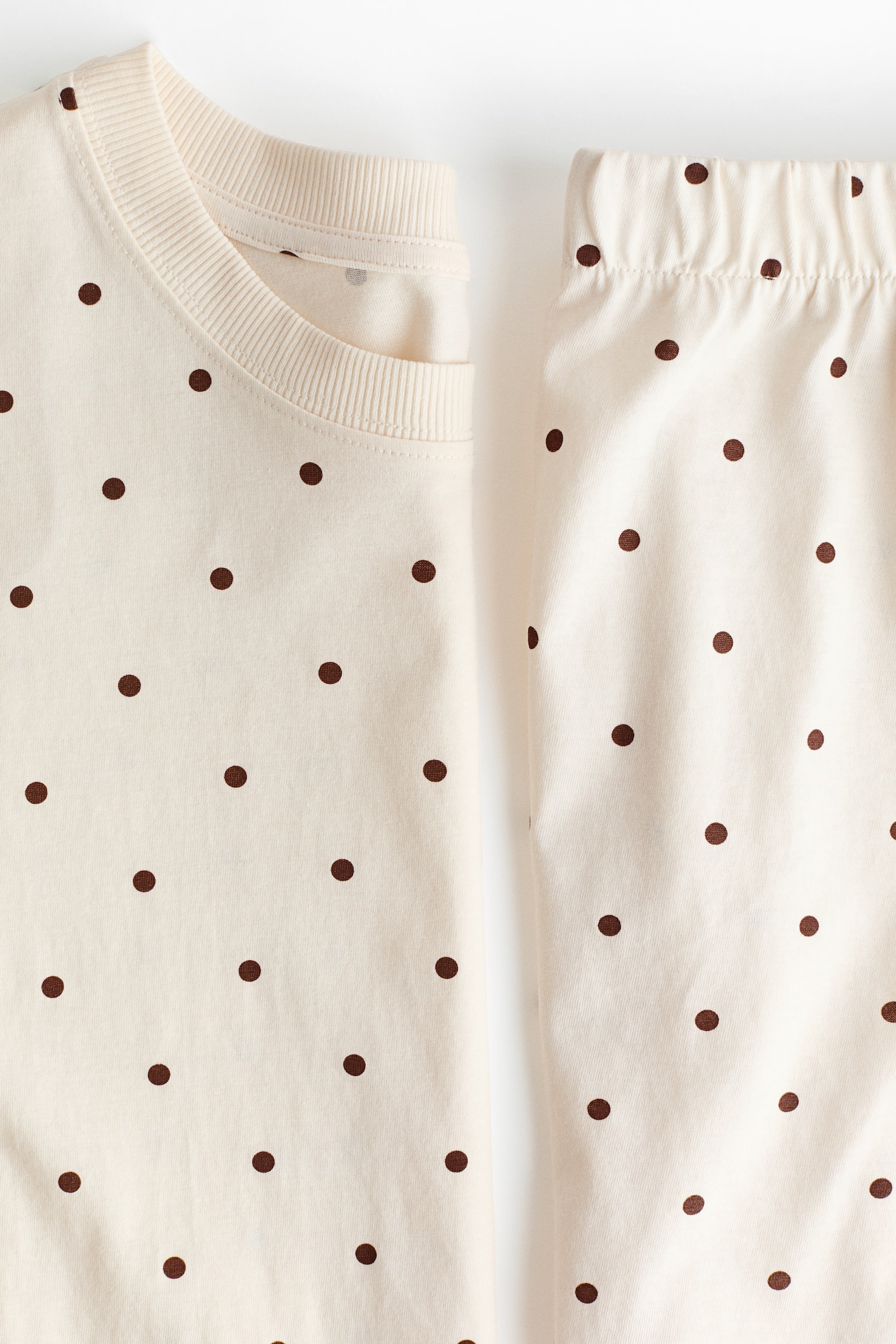 Pyžamo s potlačou - Krémová/bodkovaná/Krémová/citróny/Broskyňovoružová/kvetovaná/Krémová/Morning Society/Biela/pruhovaná/Svetlobéžová - 4