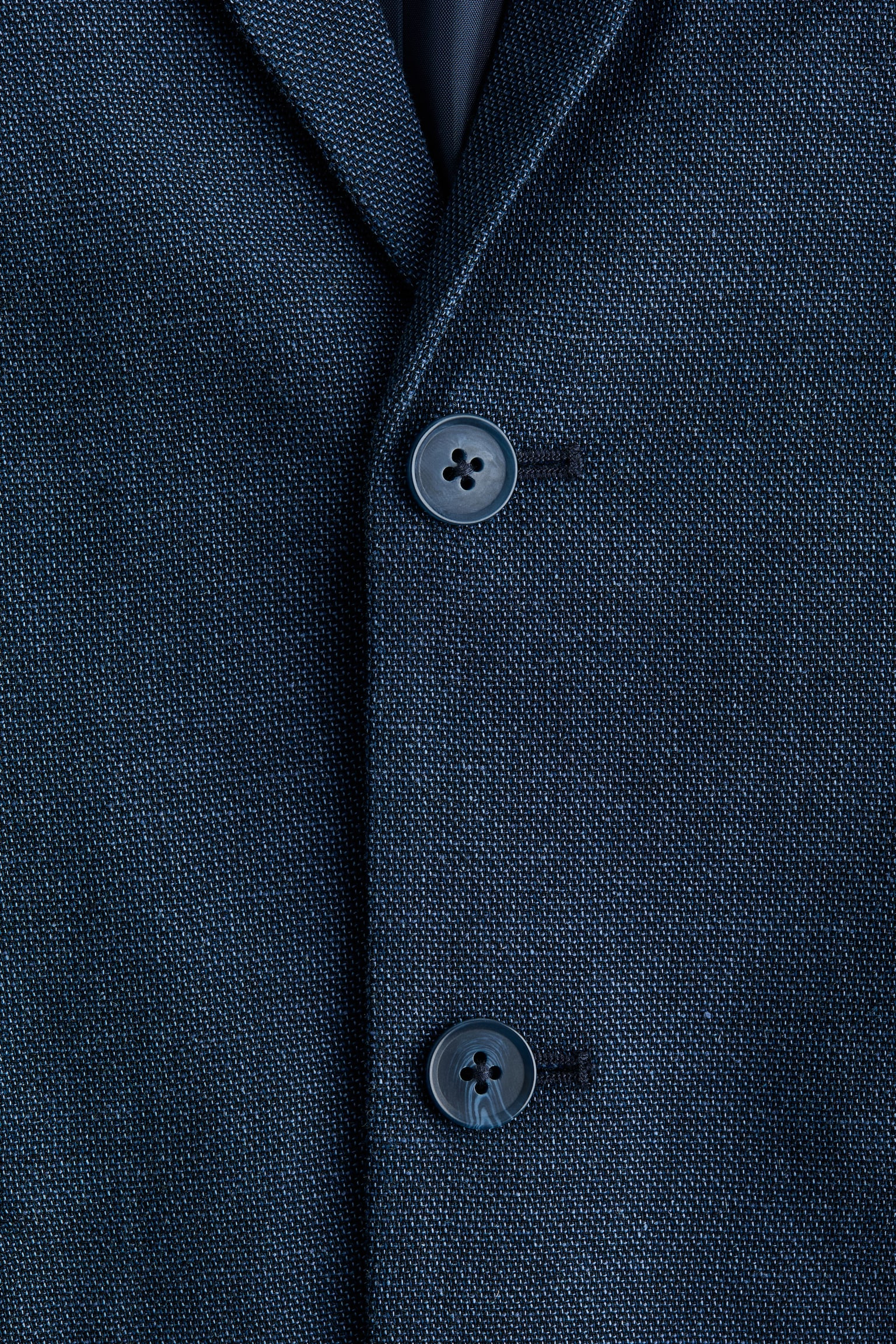 Sako od mešavine lana - Mornarsko plava/Svetlobež - 2