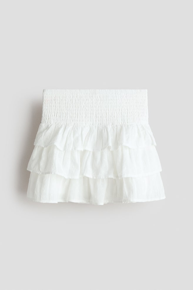 Falda de capas en algodón - Blanco/Rosa/Diseño/Amarillo pálido/Floreado/Azul/Diseño - 1