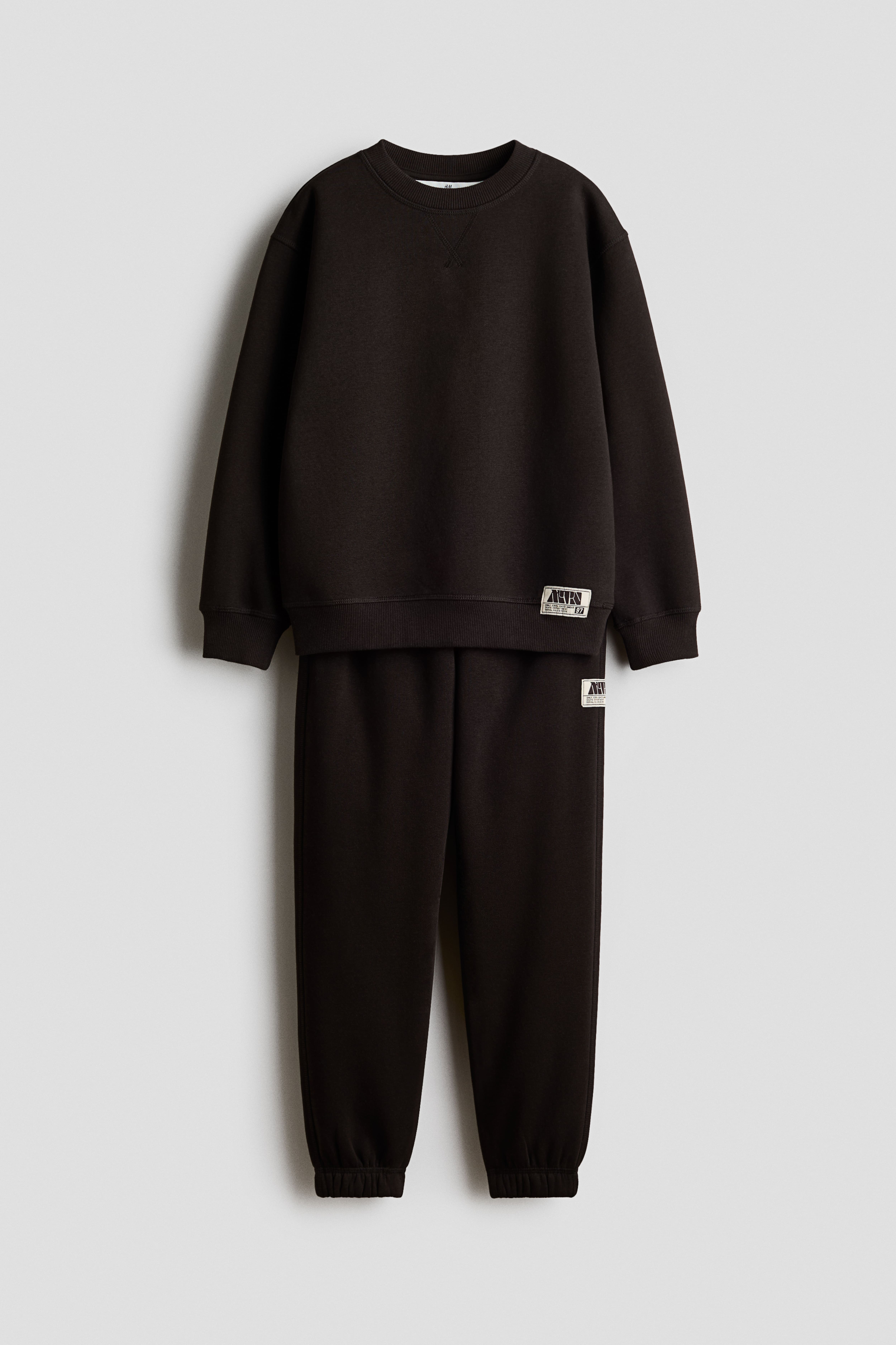2-Piece Brushed-Inside Sweatshirt and Joggers Set