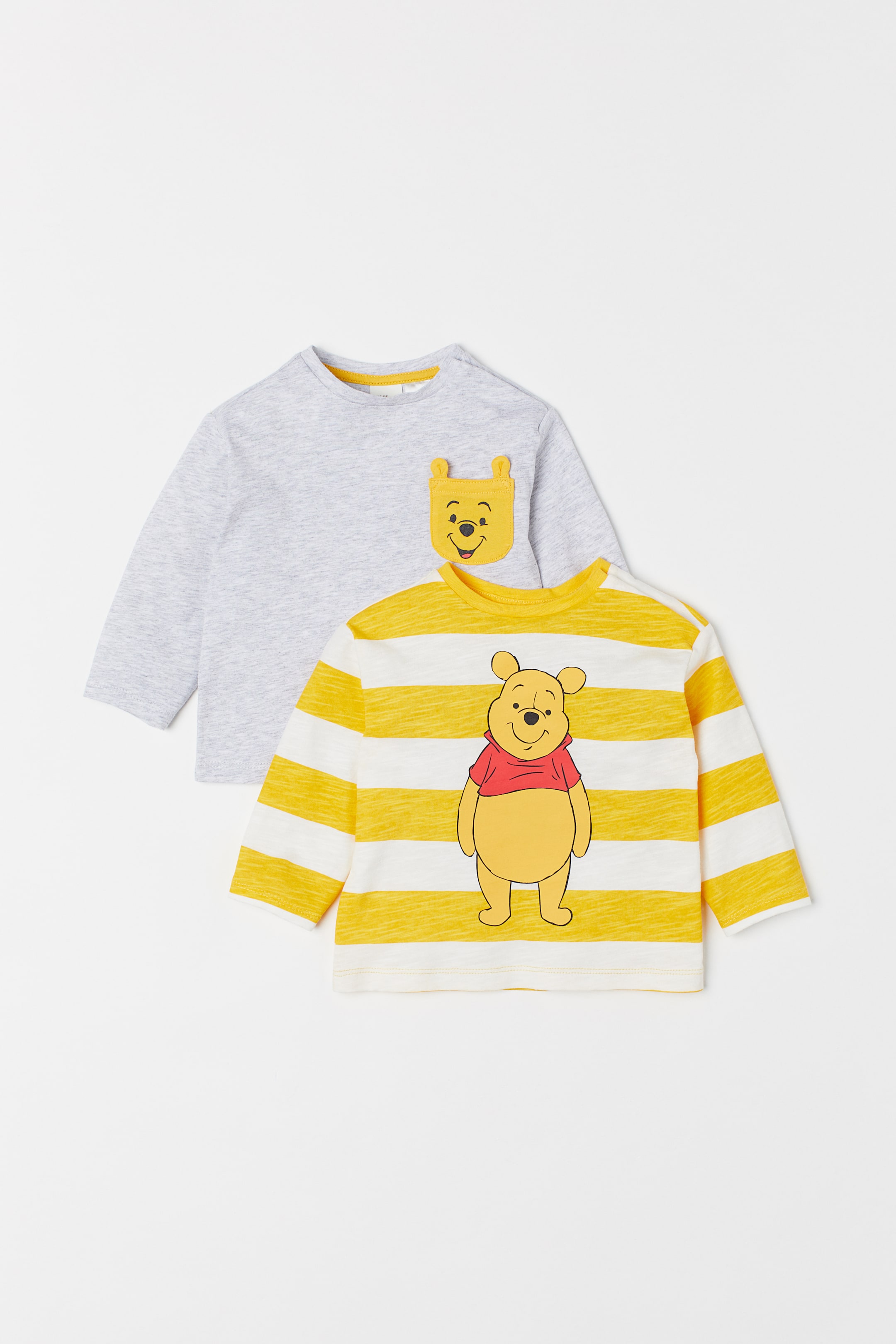Größeres Bild ansehen: 2er-Pack Shirts - Hellgraumeliert/Pu der Bär - Kids | H&M DE 1