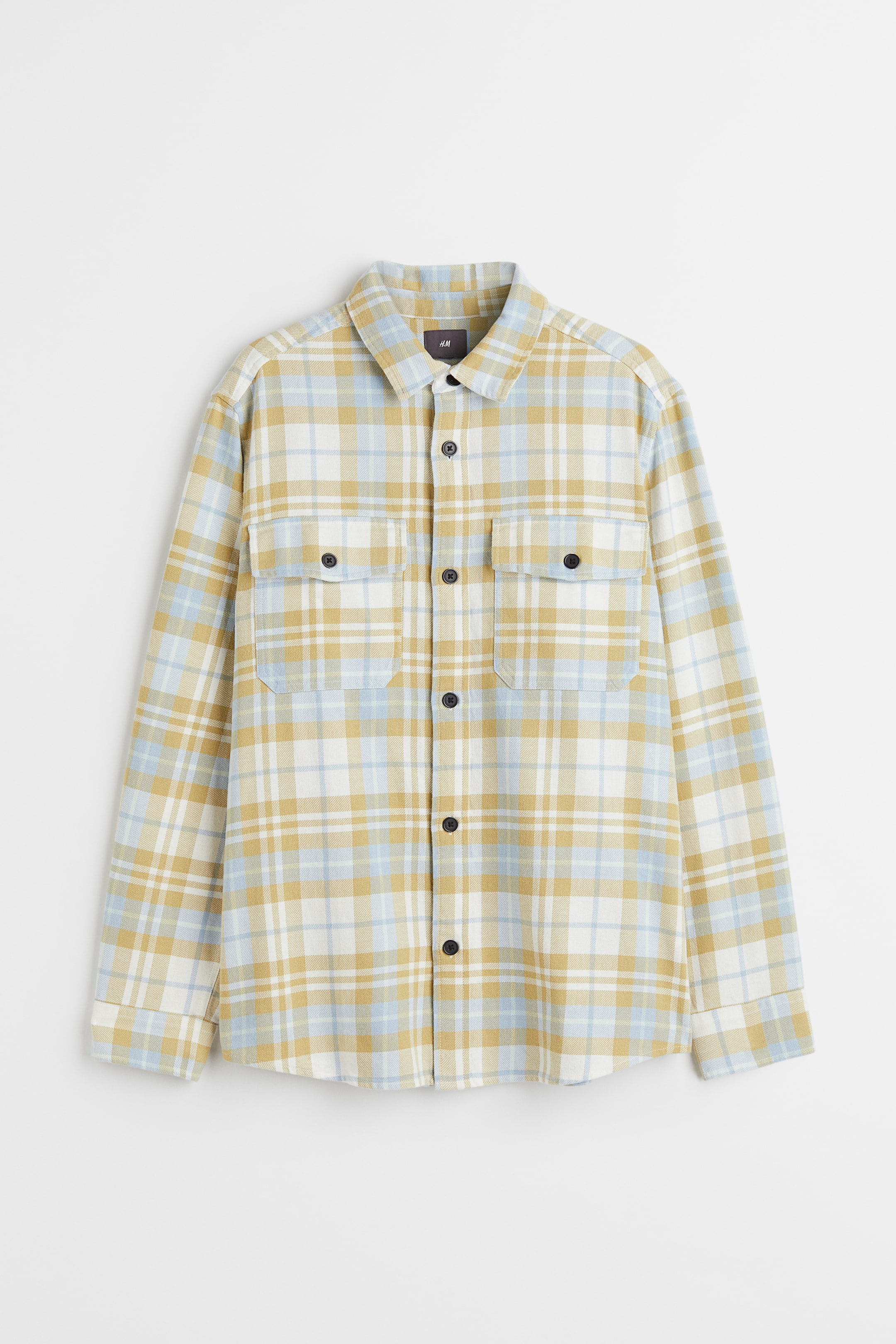 View larger image: Cotton overshirt - Blue/Green checked - Men | H&M 1