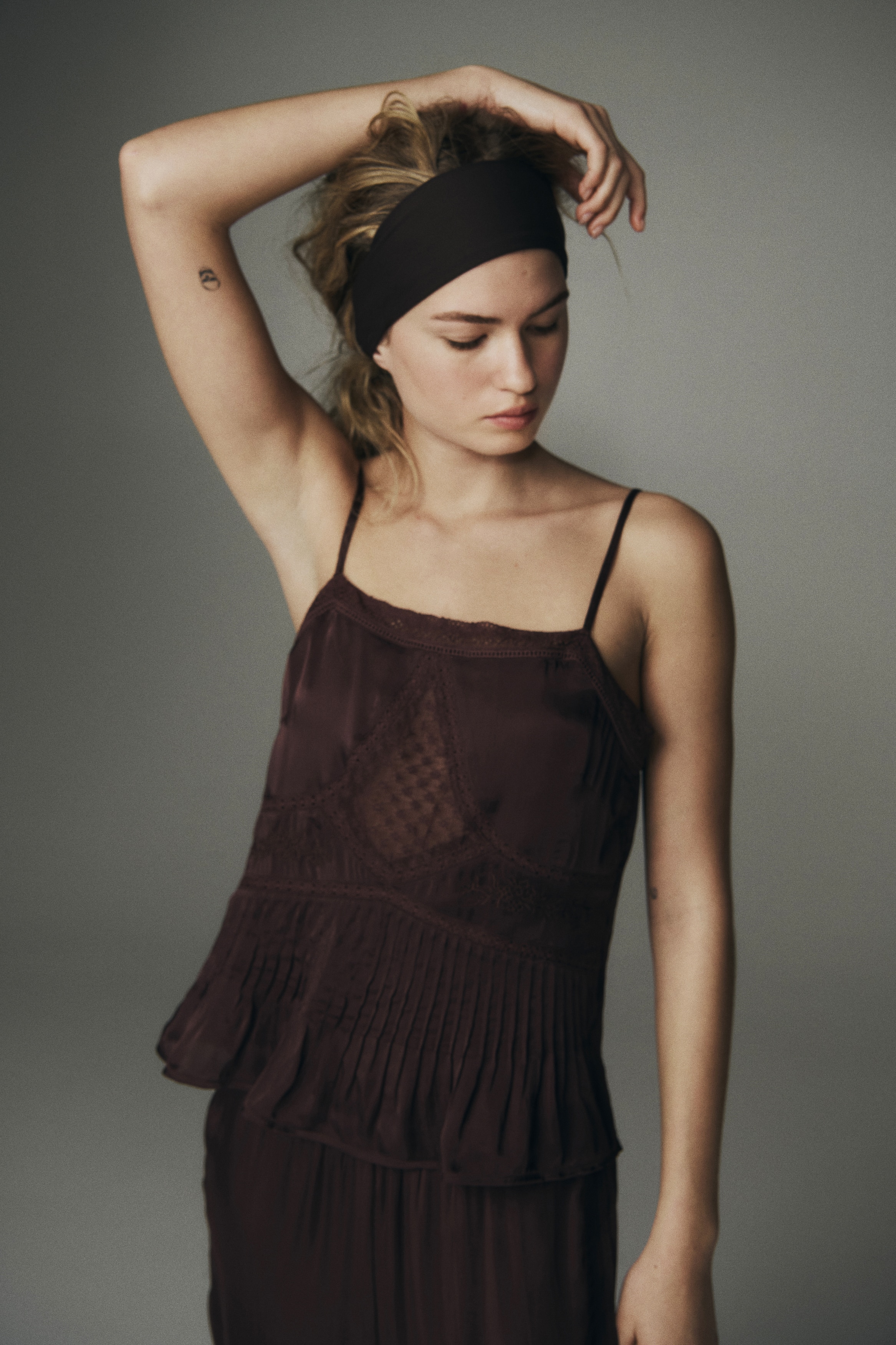 Women's Brown Viscose Satin Camisole Top | H&M CA