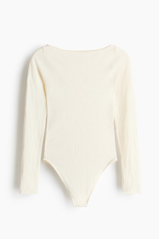 Body de encaje Seamless - Crema/Negro - 1
