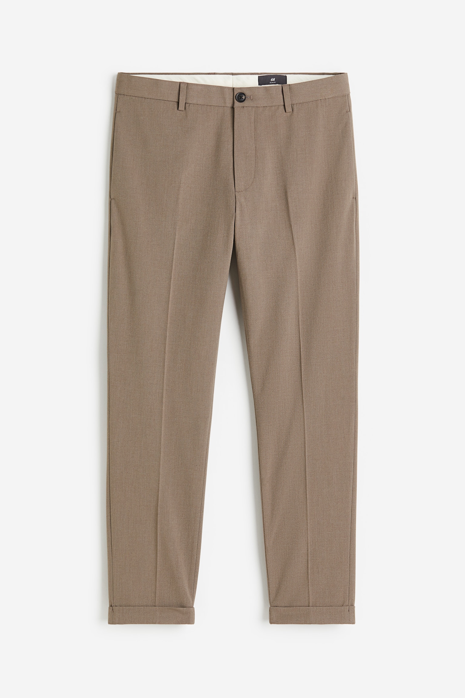 Slim Fit Cropped suit trousers - Beige - 1