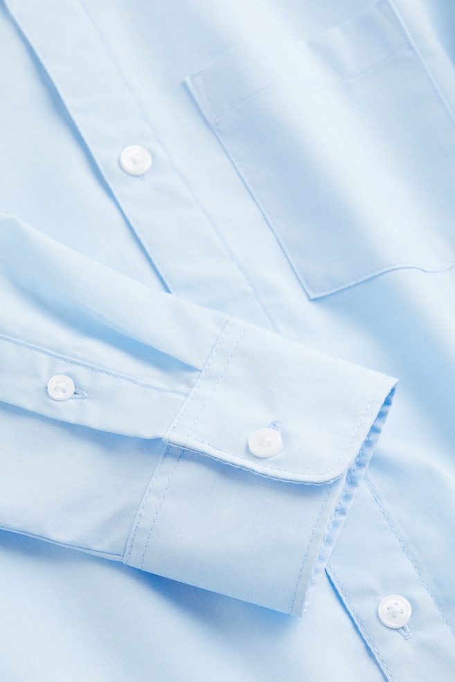 Easy-iron shirt - Light blue/White/Dark grey - 3