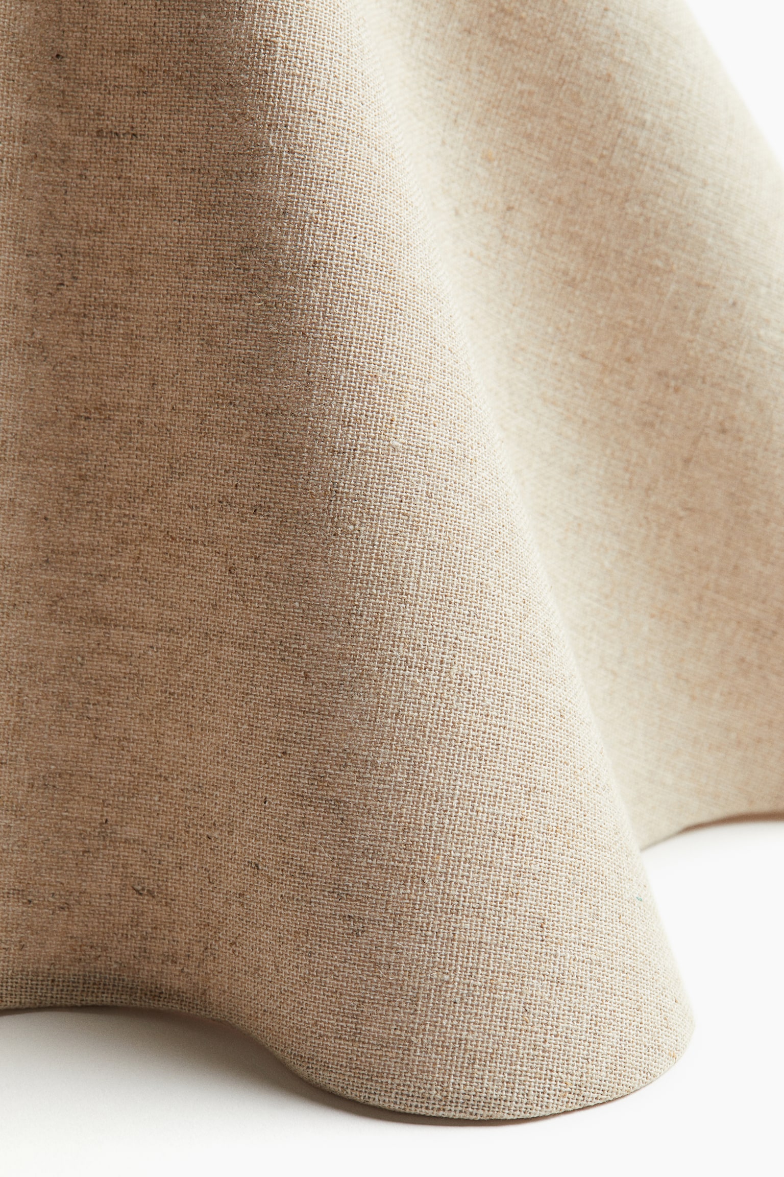 Lampenschirm aus Leinenmix - Hellbeige/Weiss - 2