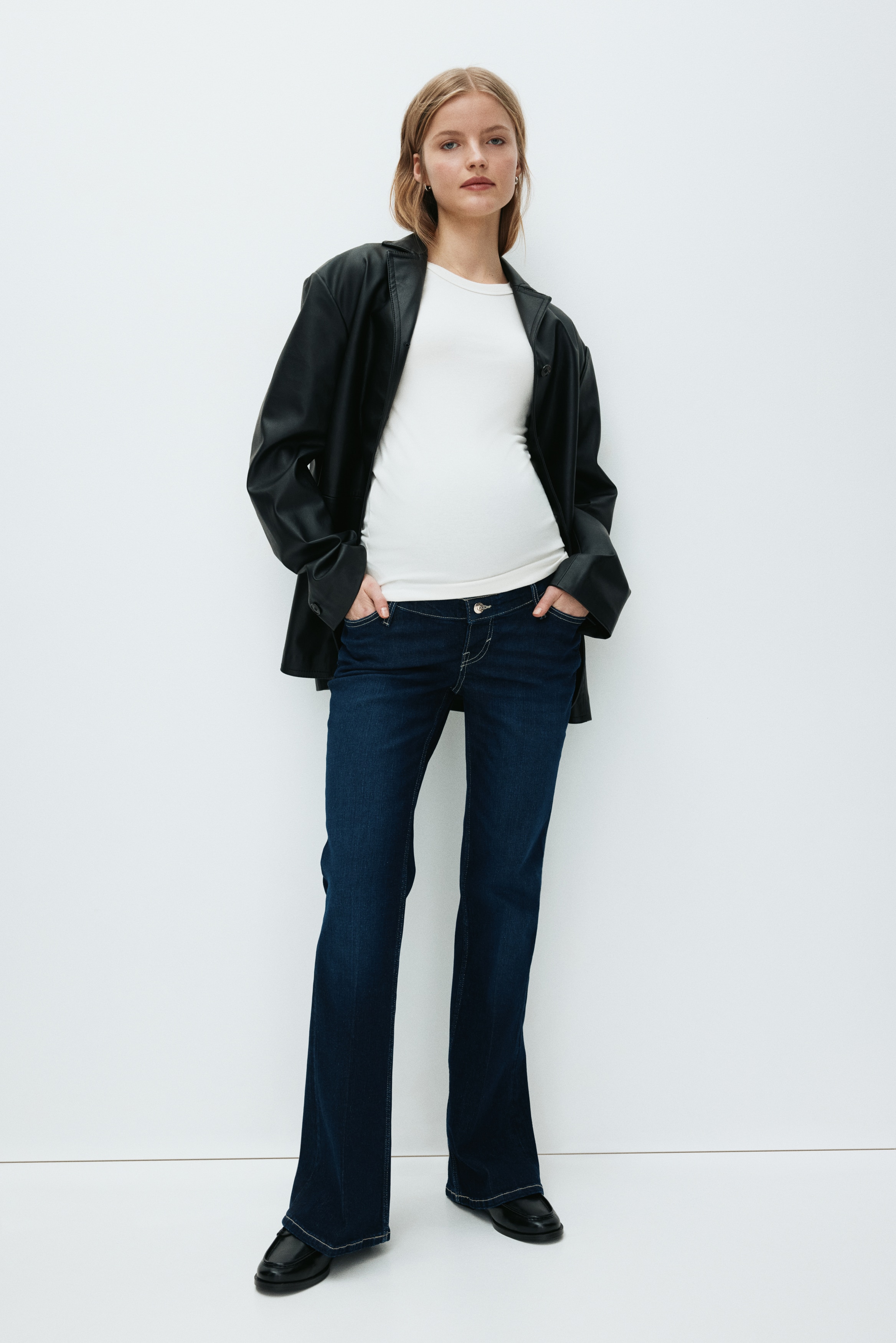 MAMA Flared Jeans - Tamna teksas plava/Teksas plava/Teksas plava/Dark denim blue