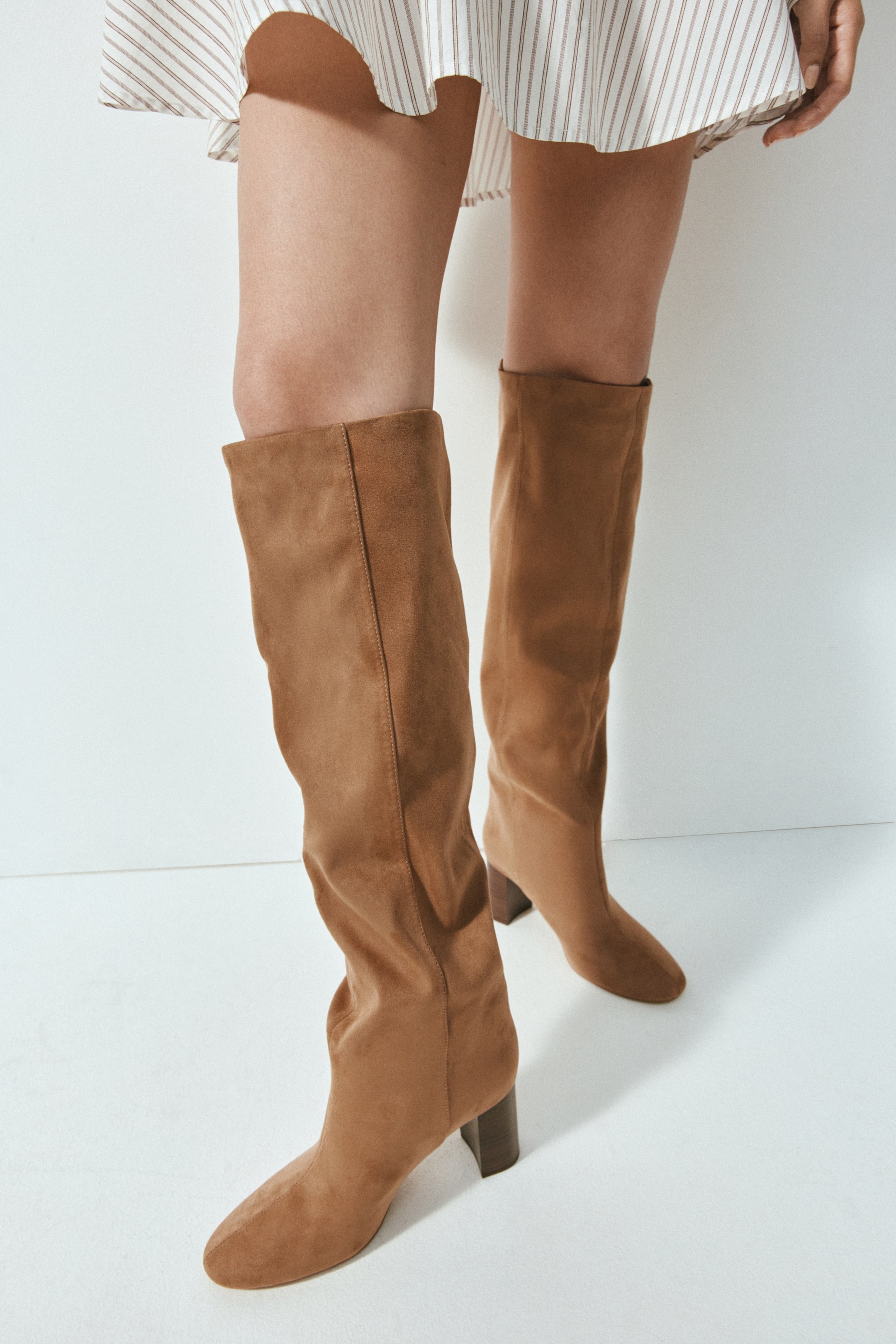 View larger image: Knee-High Boots - Dark beige - Ladies | H&M CA 1