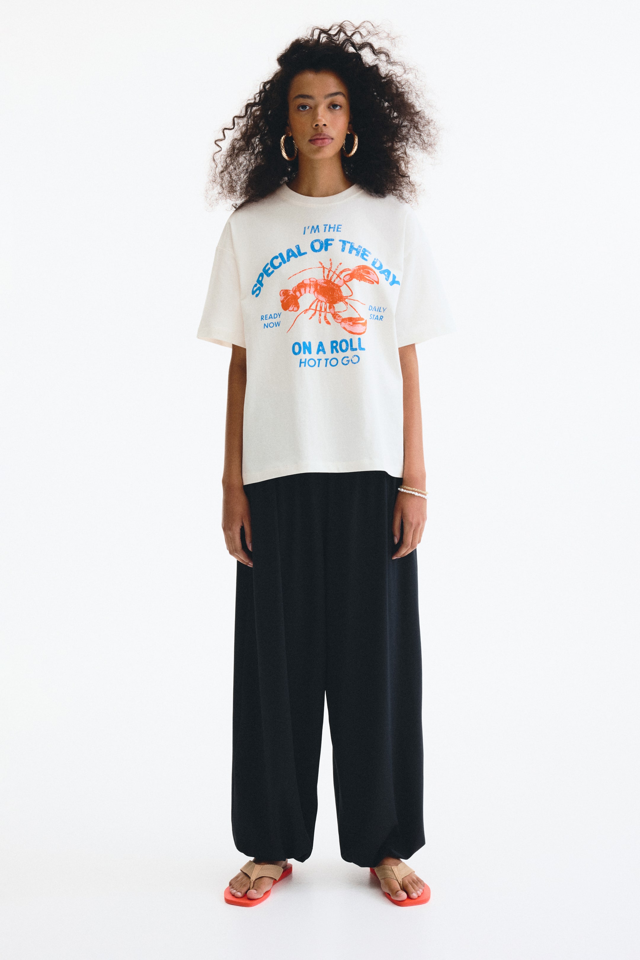 T-shirt grande taille avec motif imprimé