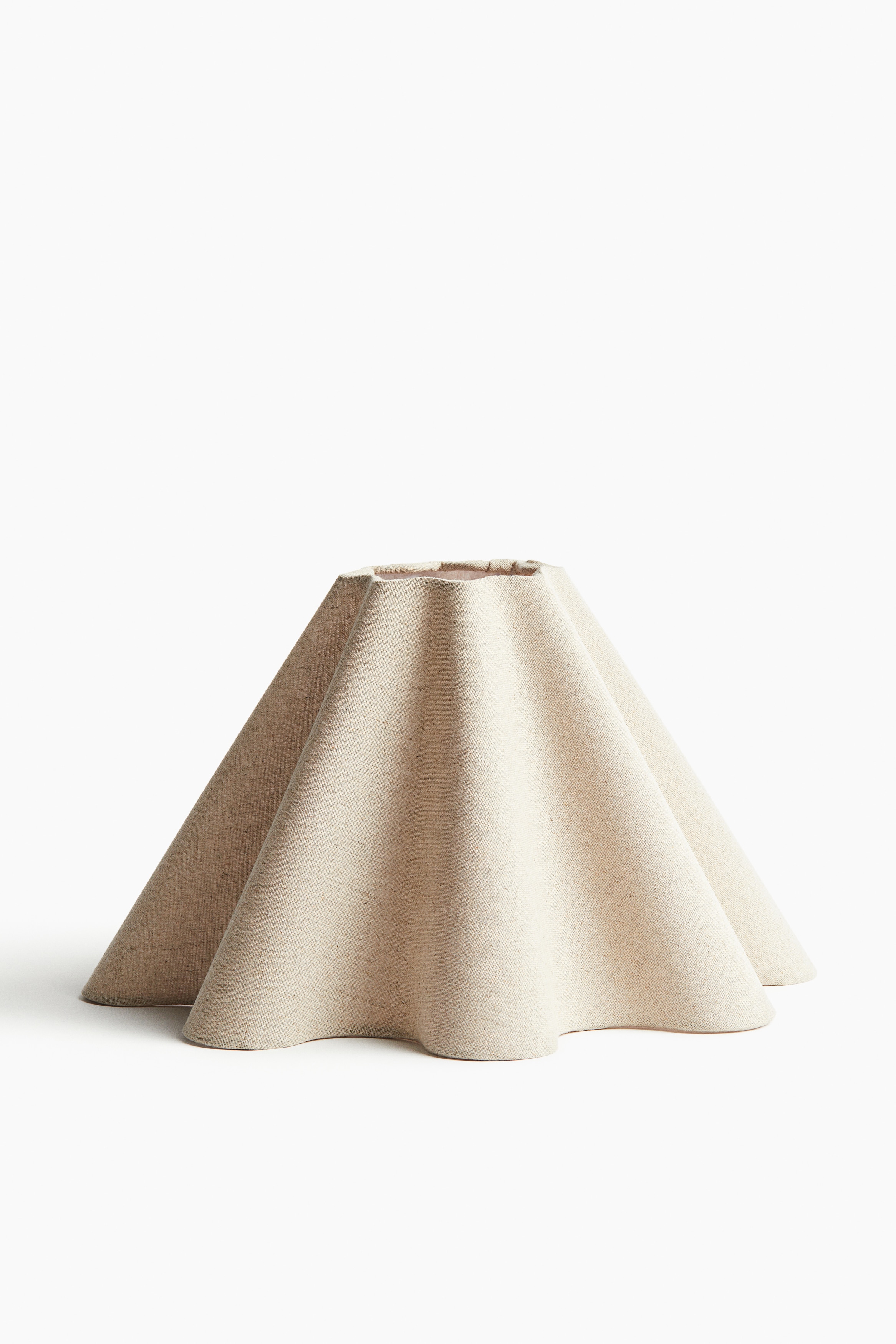 Linen-Blend Lampshade - Light beige/White