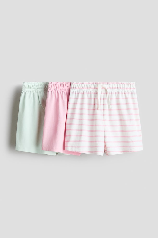 3-Pack Cotton Jersey Shorts - Light pink/striped/Pink/light pink/pale pink - 1