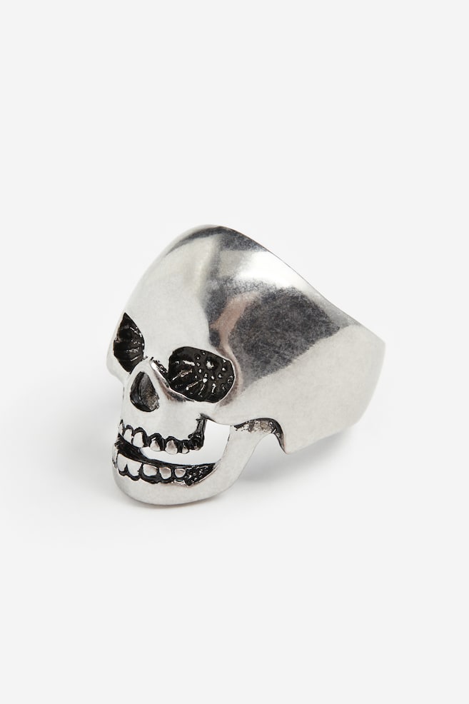 Skull-shaped ring - Silver-coloured - 1