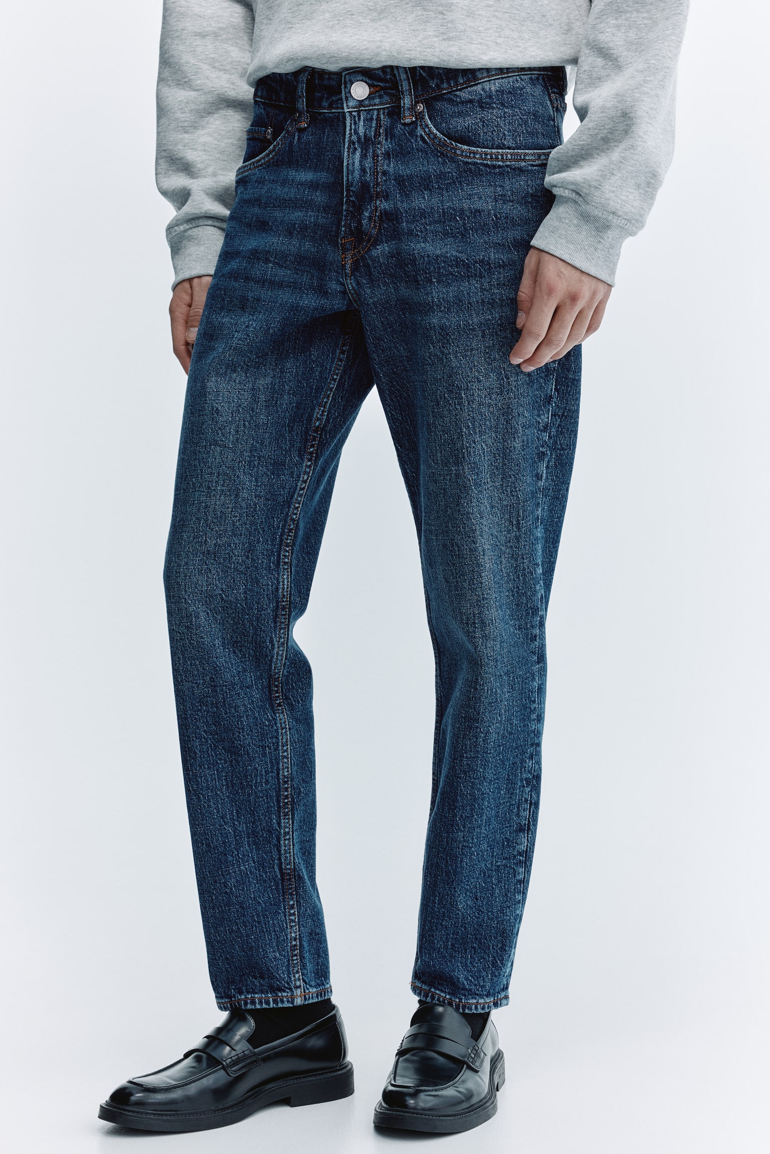 Tapered jeans - Dark denim blue/Denim blue/Denim black - 3